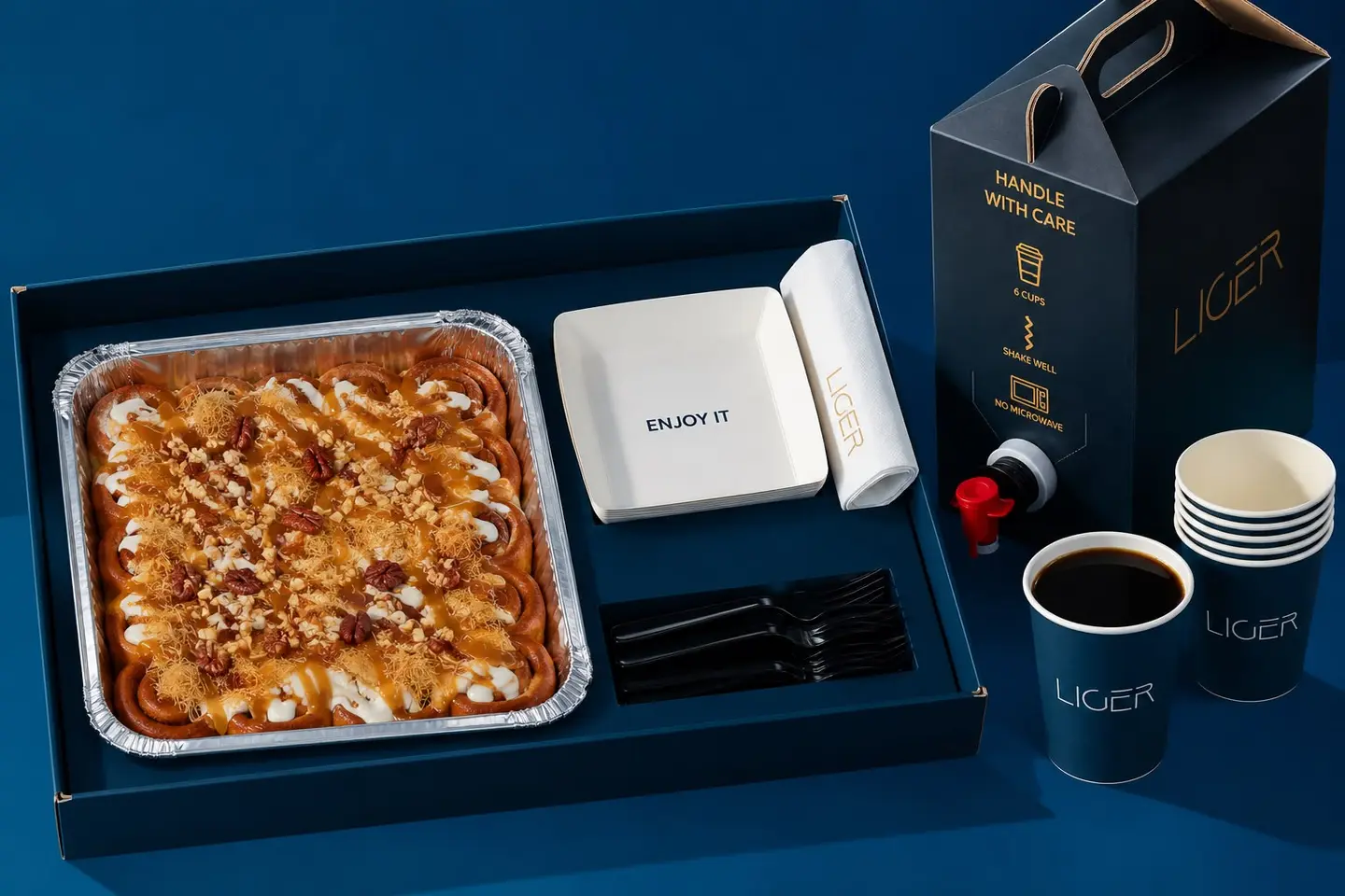 Gathering Cinnamon Rolls Box + Coffee Of The Day Box