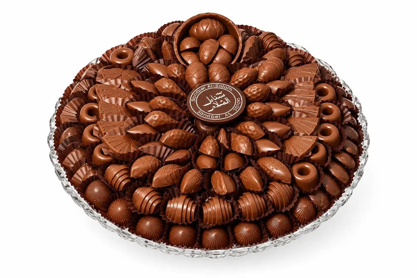 Open Chocolate Tray Round Center