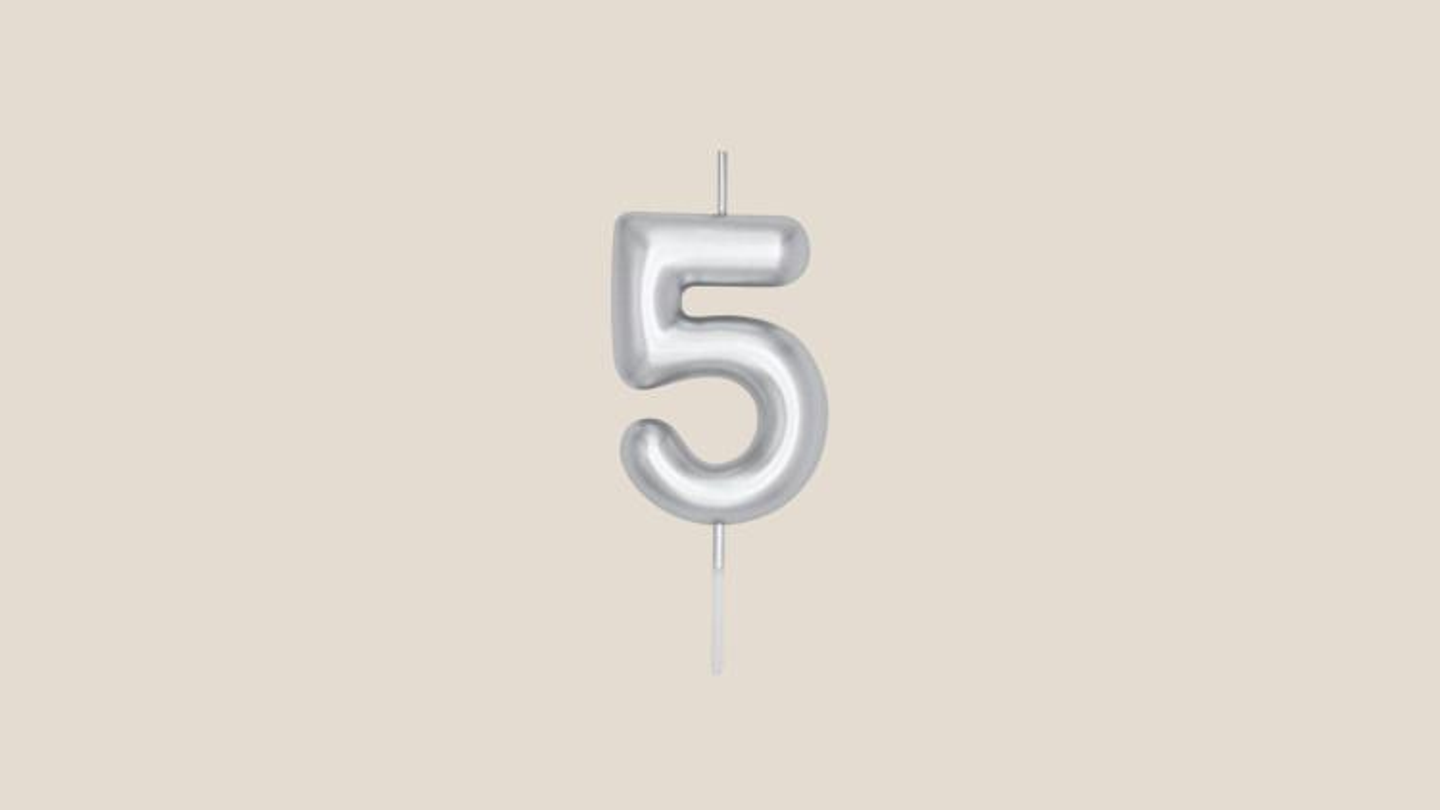 Number 5 Silver