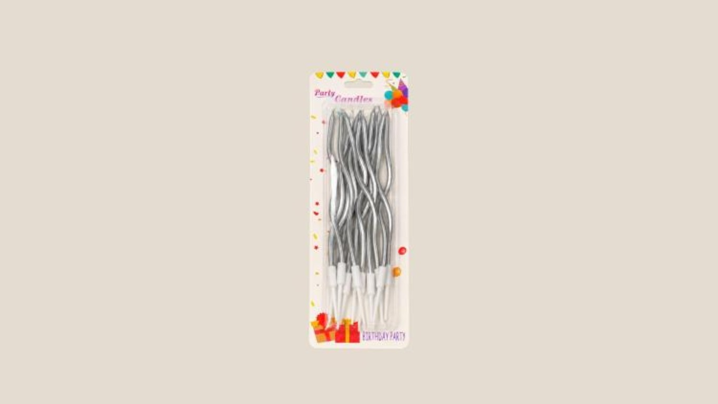 Spiral Candle Silver