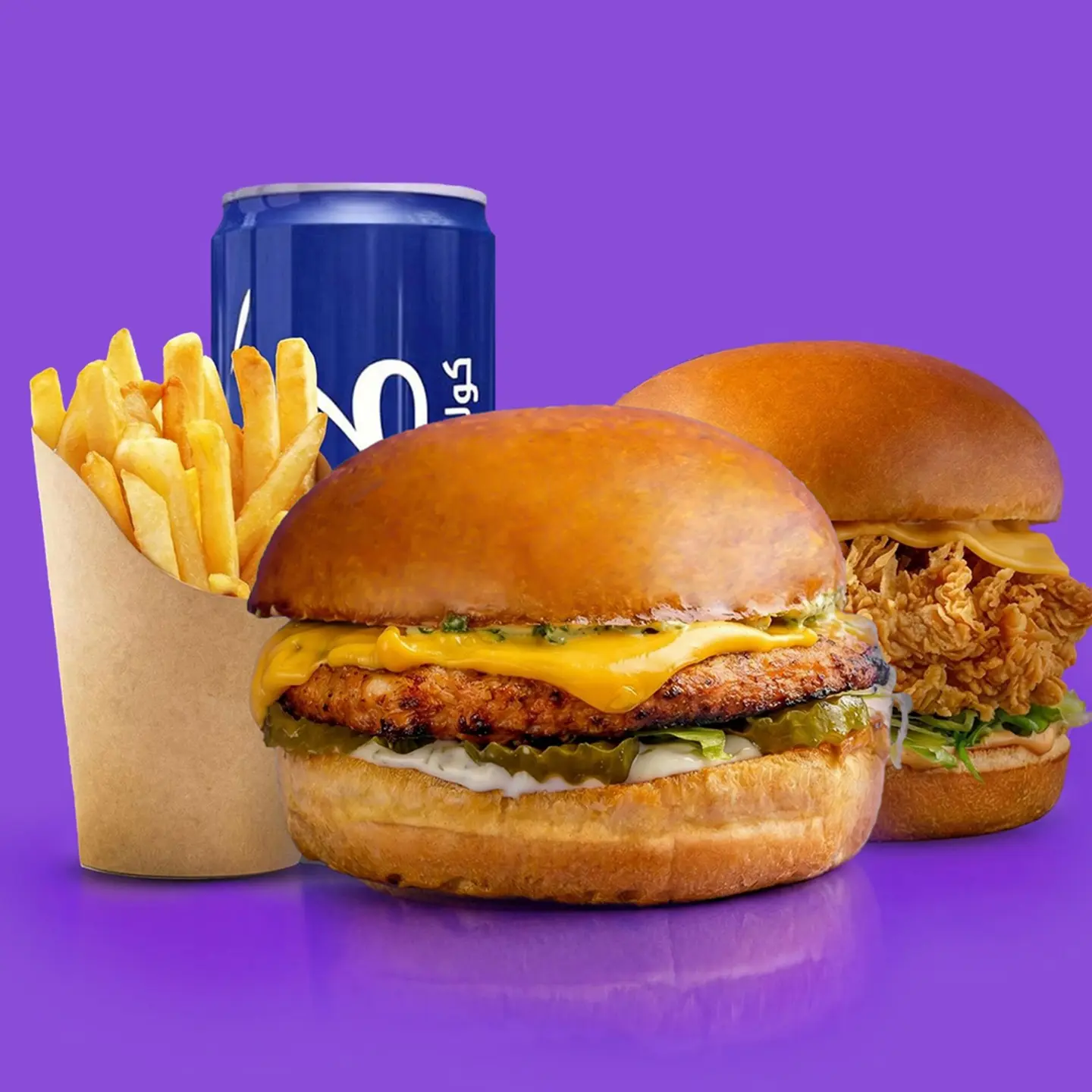 Crunchy Chicken Meal With Classic Chicken Burger