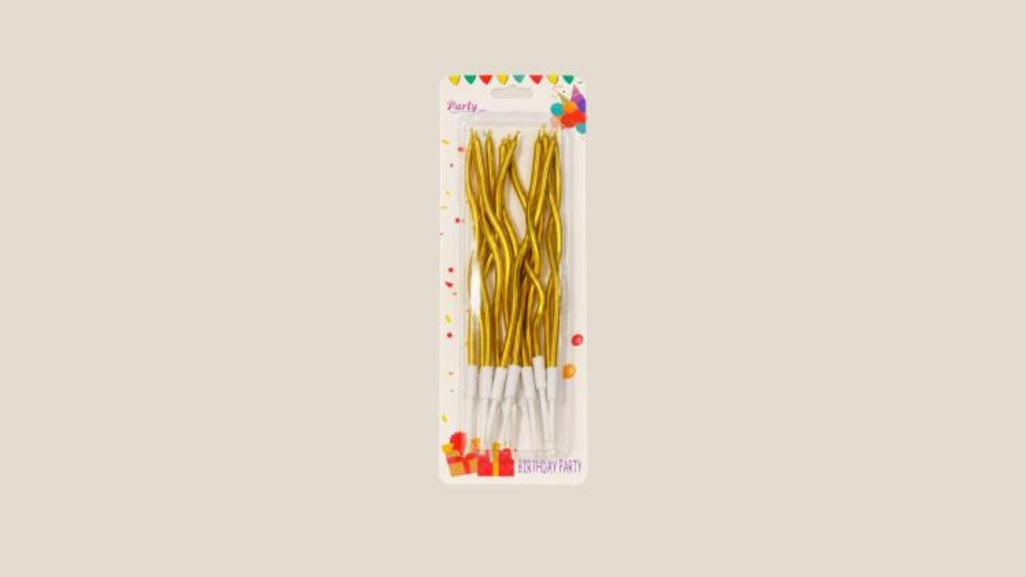 Spiral Candle Gold
