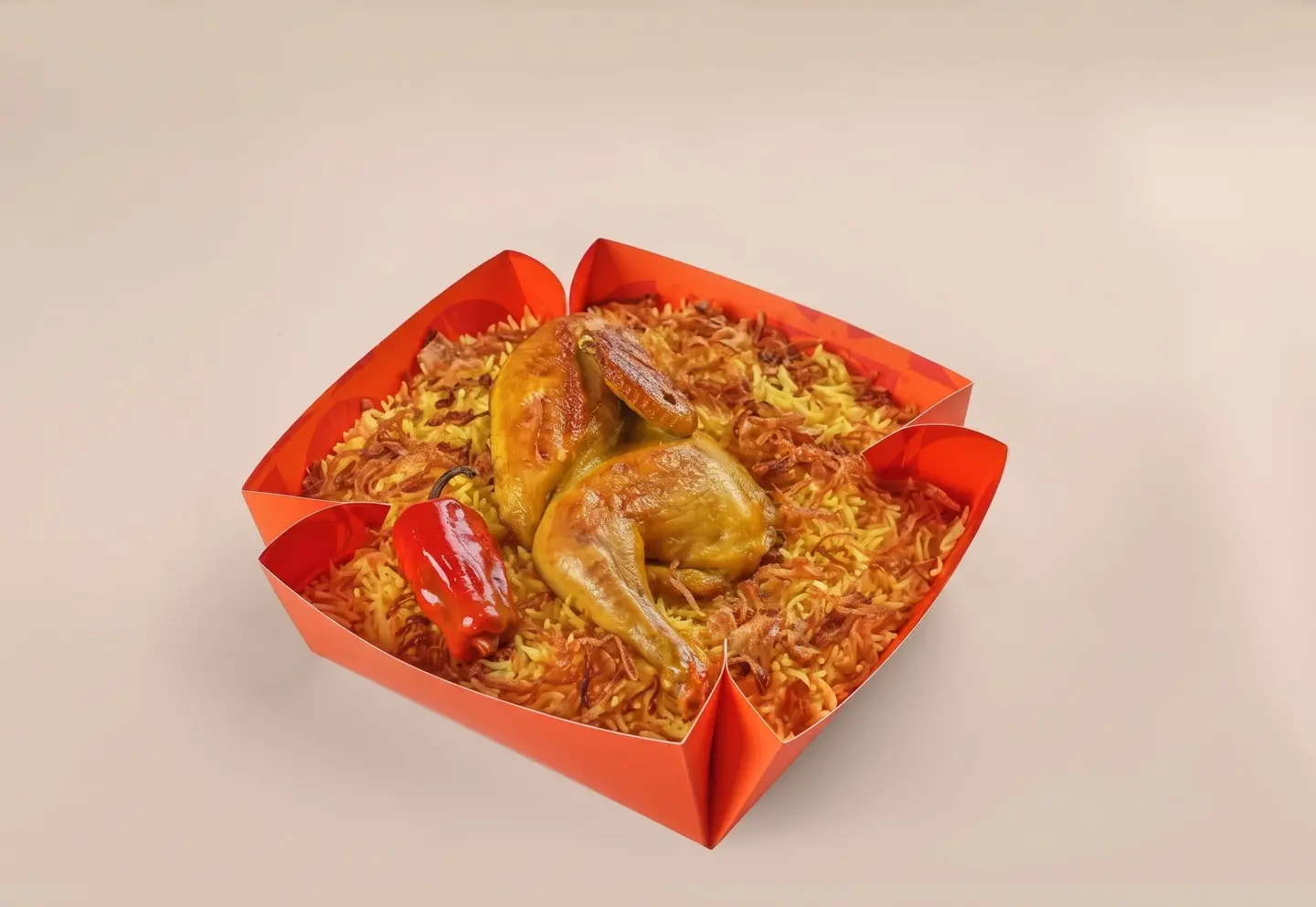 نص حبه دجاج مندي
