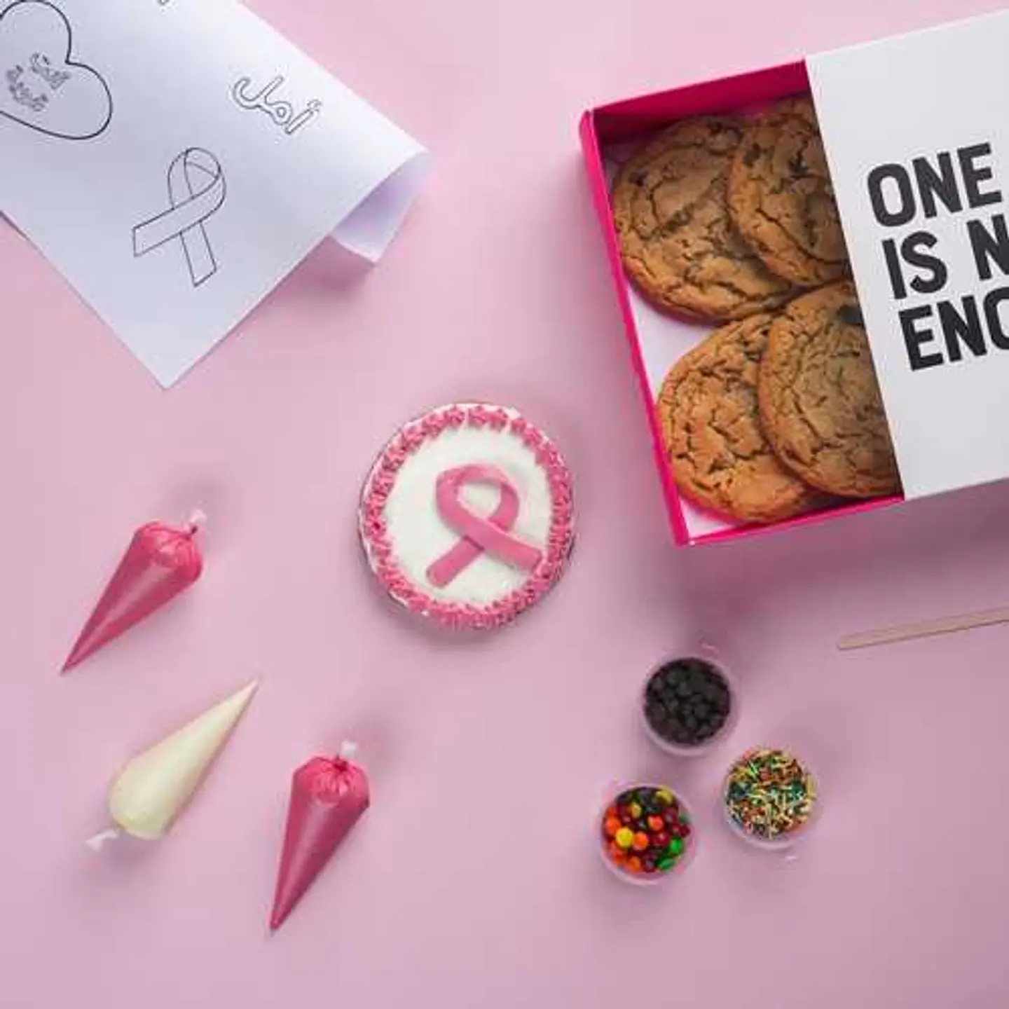 Half Dozen Pink October Cookies