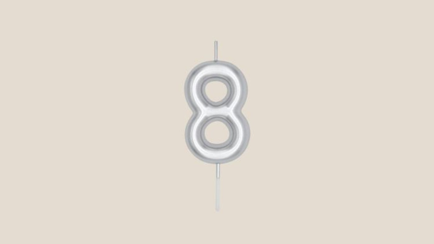 Number 8 Silver