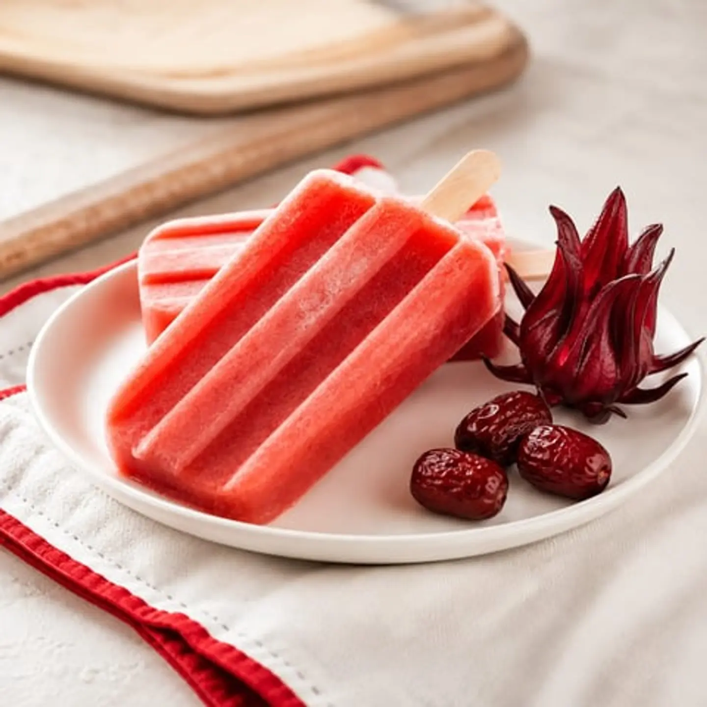 Hibiscus And Jujube Ice Cream Stick