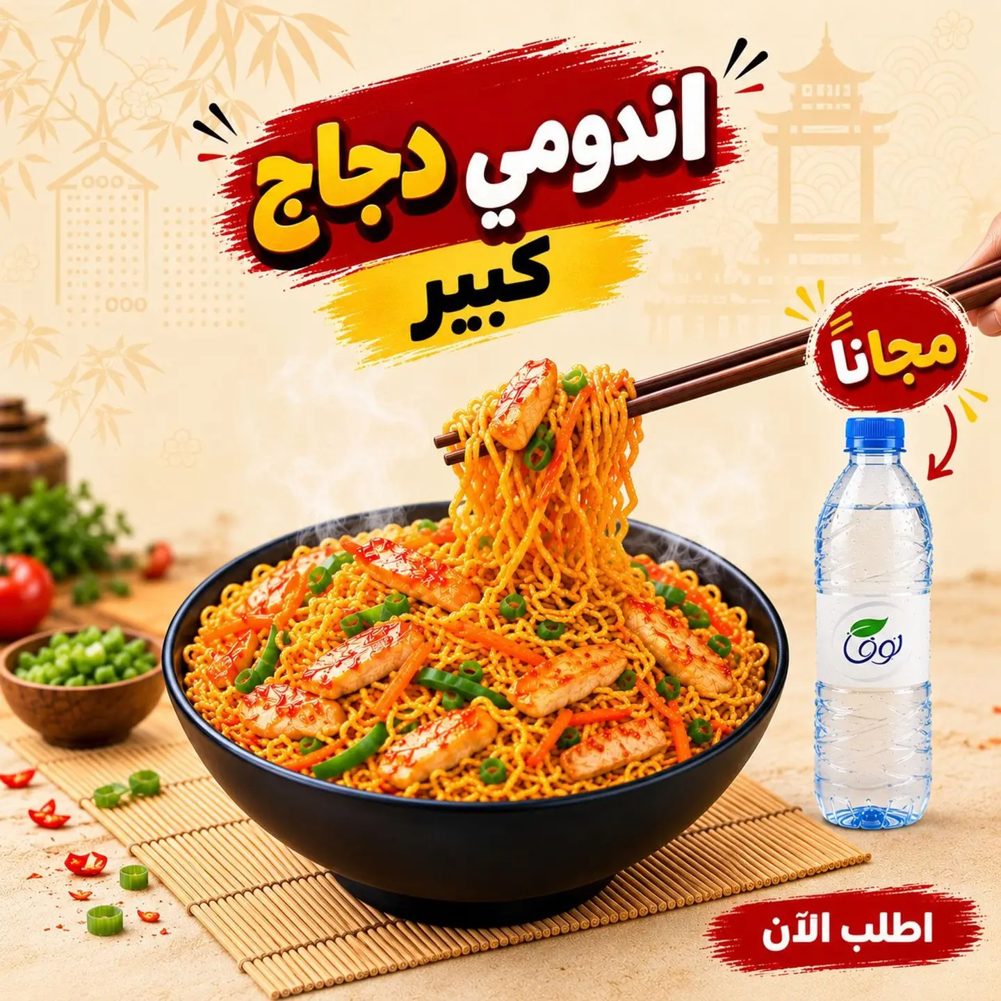Large Chicken Indomie + Free Kinza