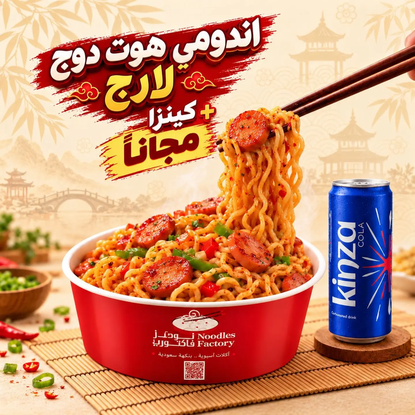 Hot Dog Indomie Larg With A Free Kinza