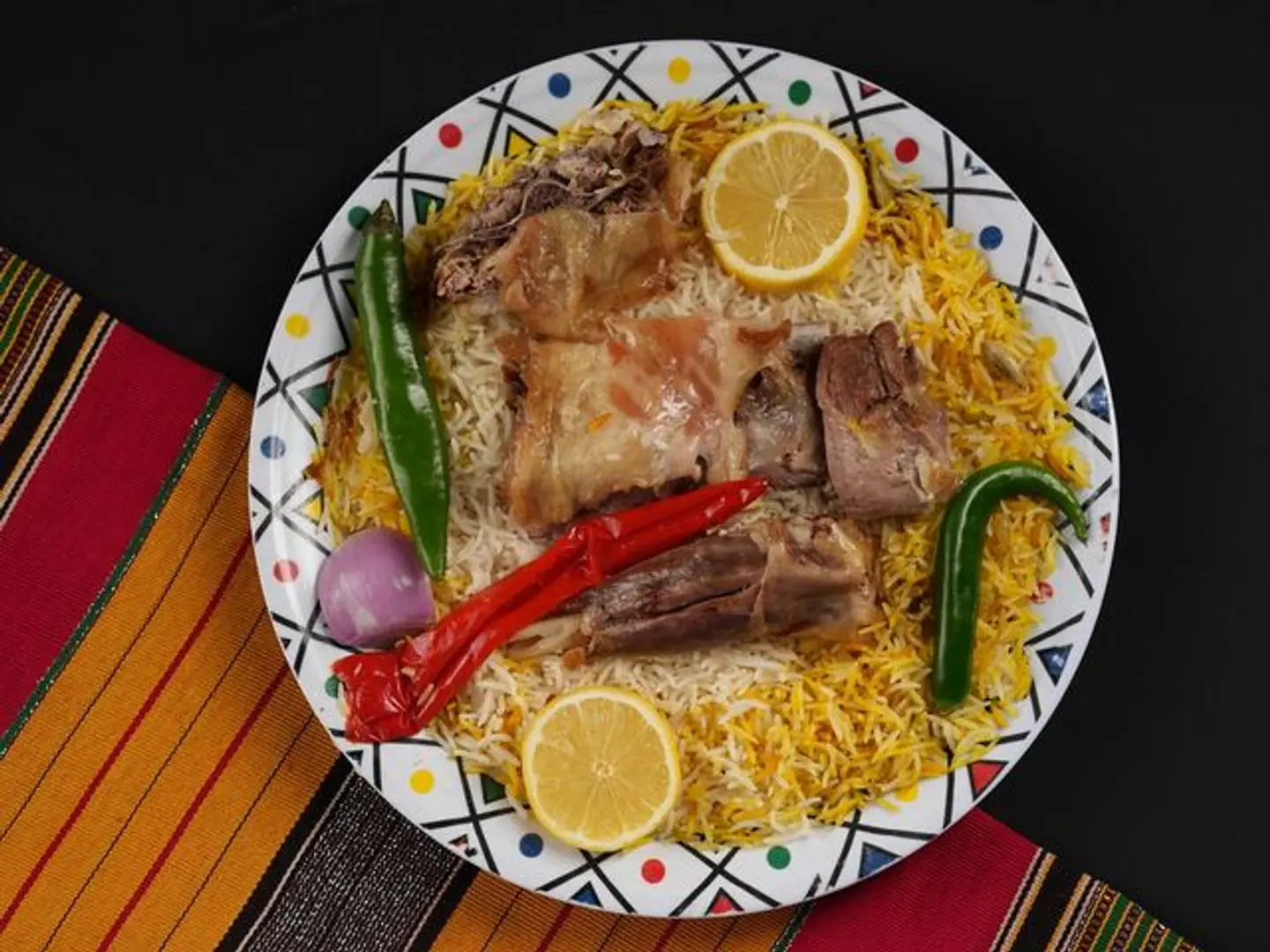 Haneeth Meat With Traditional Rice (Single Portion)