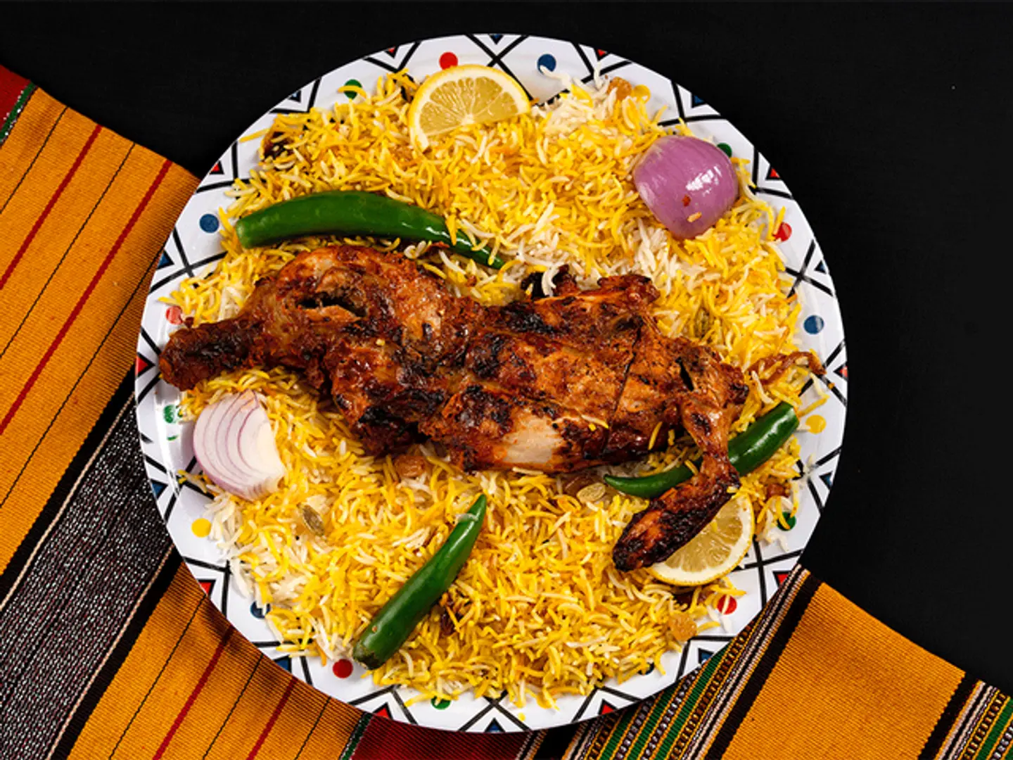 Half Charcoal Grilled Chicken With Traditional Rice
