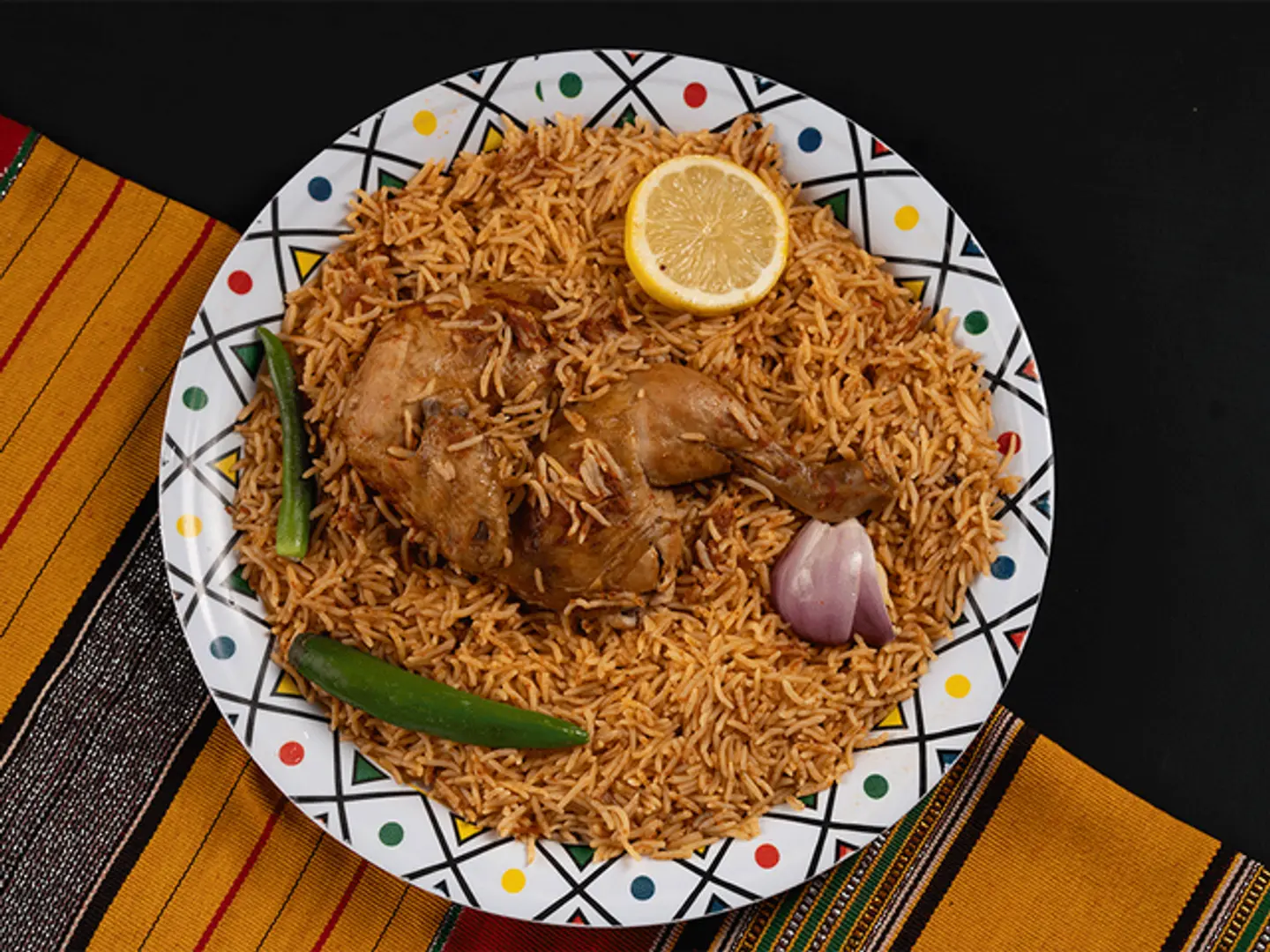 Half Pressure Cooked Chicken With Rice