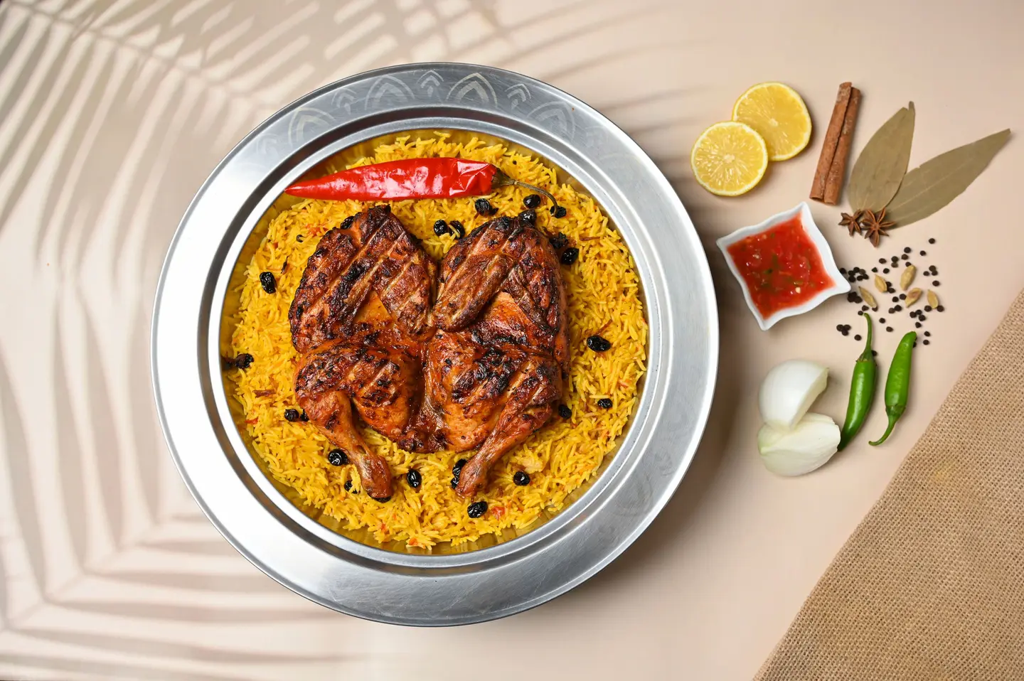Whole Grilled Chicken With Rice