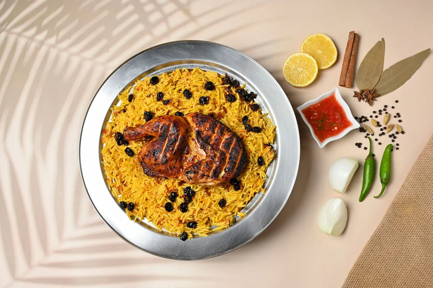Half A Grilled Chicken With Rice