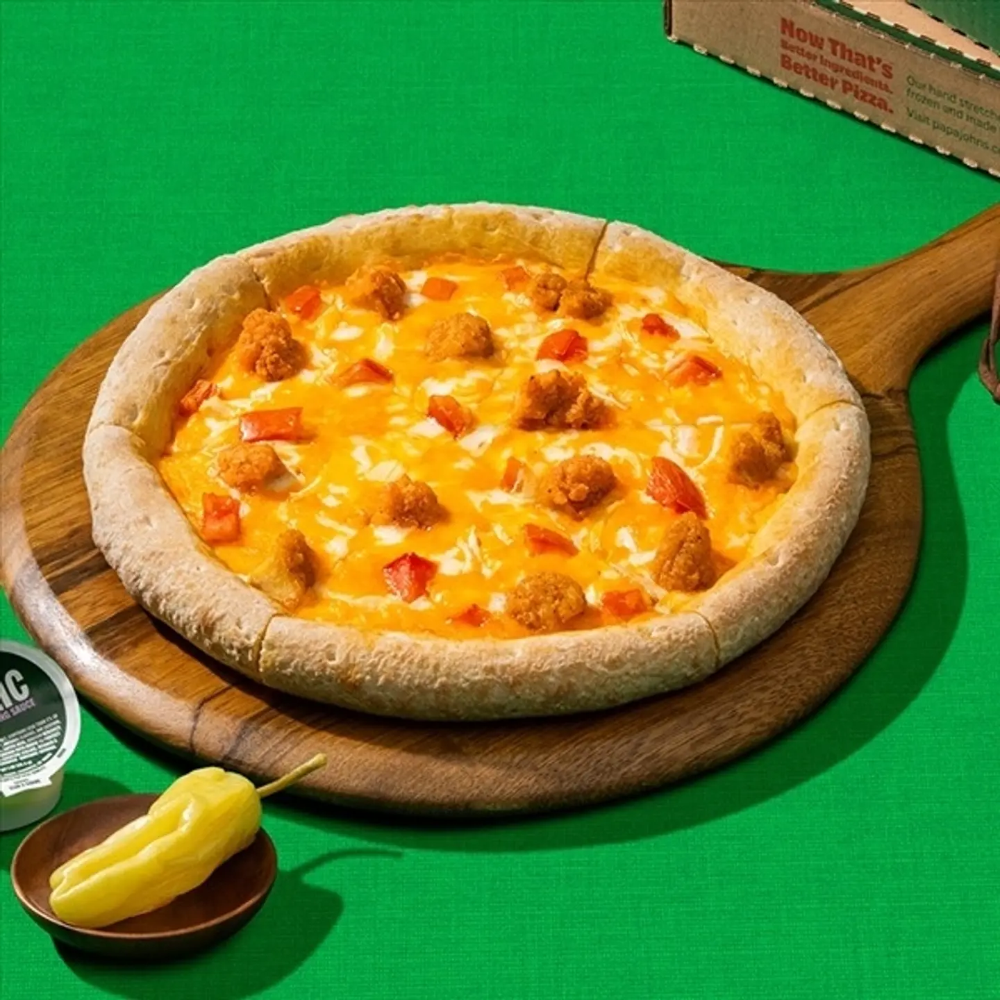 Double Cheddar Chicken Burger Pizza Medium