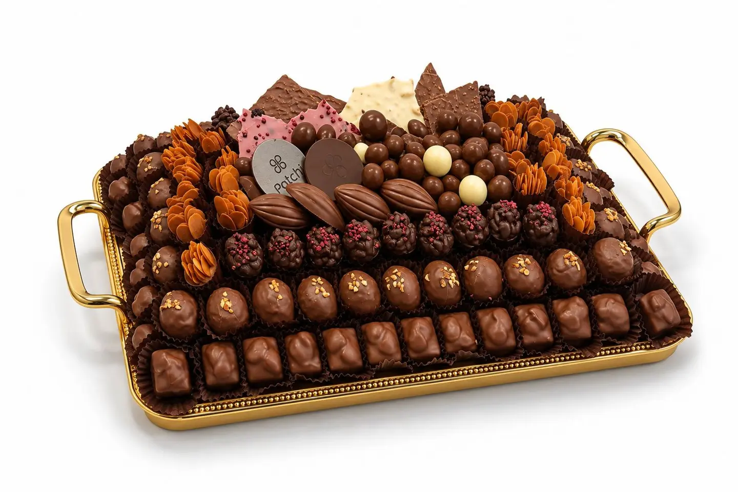 Golden Unwrapped Chocolate Celebration Tray