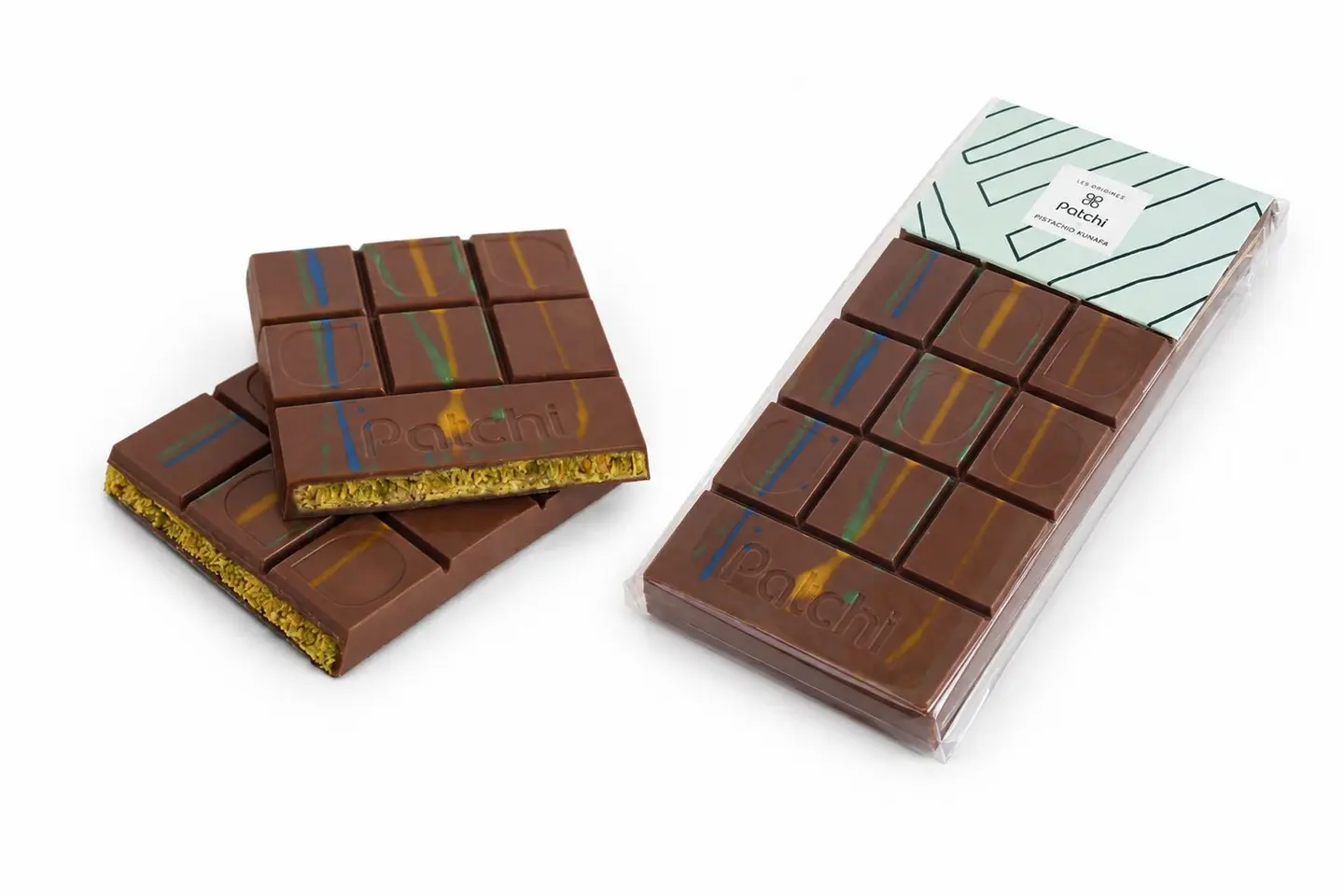 Chocolate Bar With Pistachio Kunafa