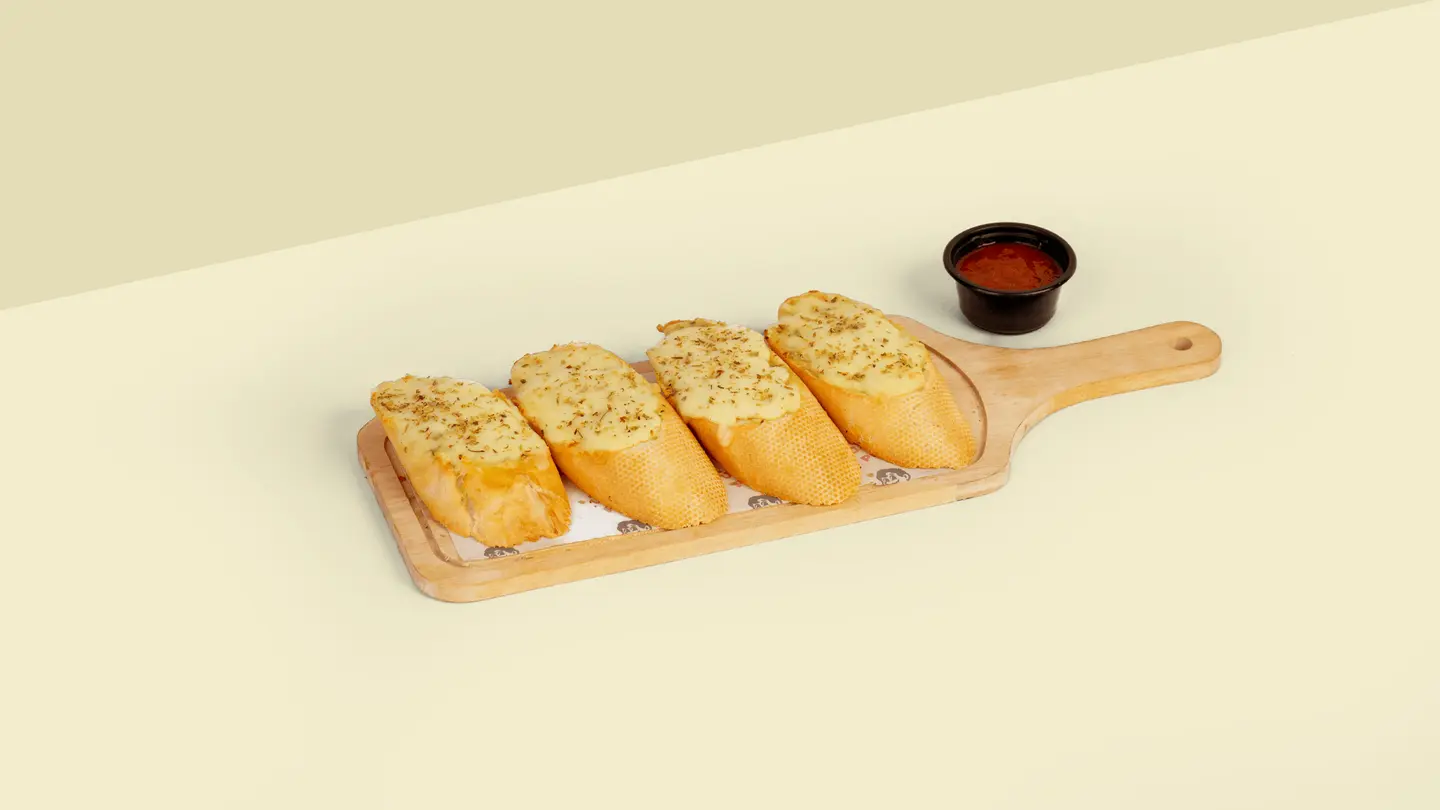 خبز الثوم بالجبنة (4 قطع)