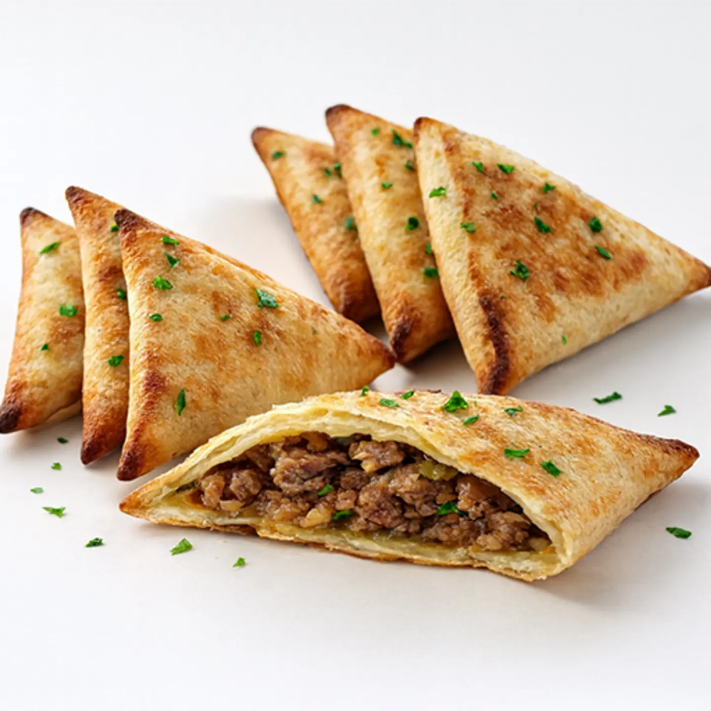 6 Pieces Of Beef Samosas