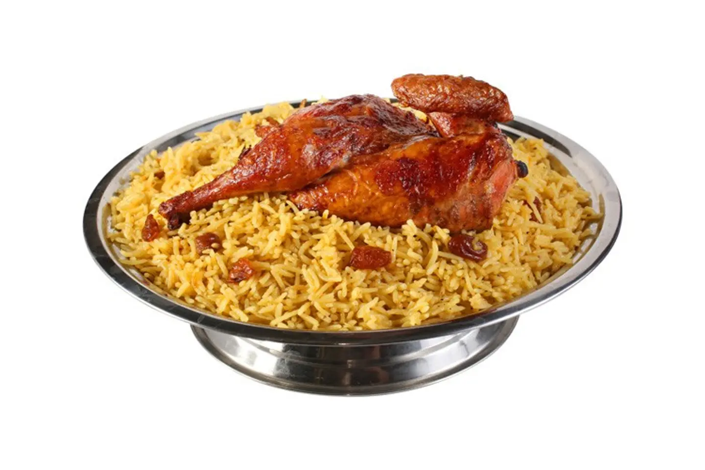 نص دجاج شواية مع الرز