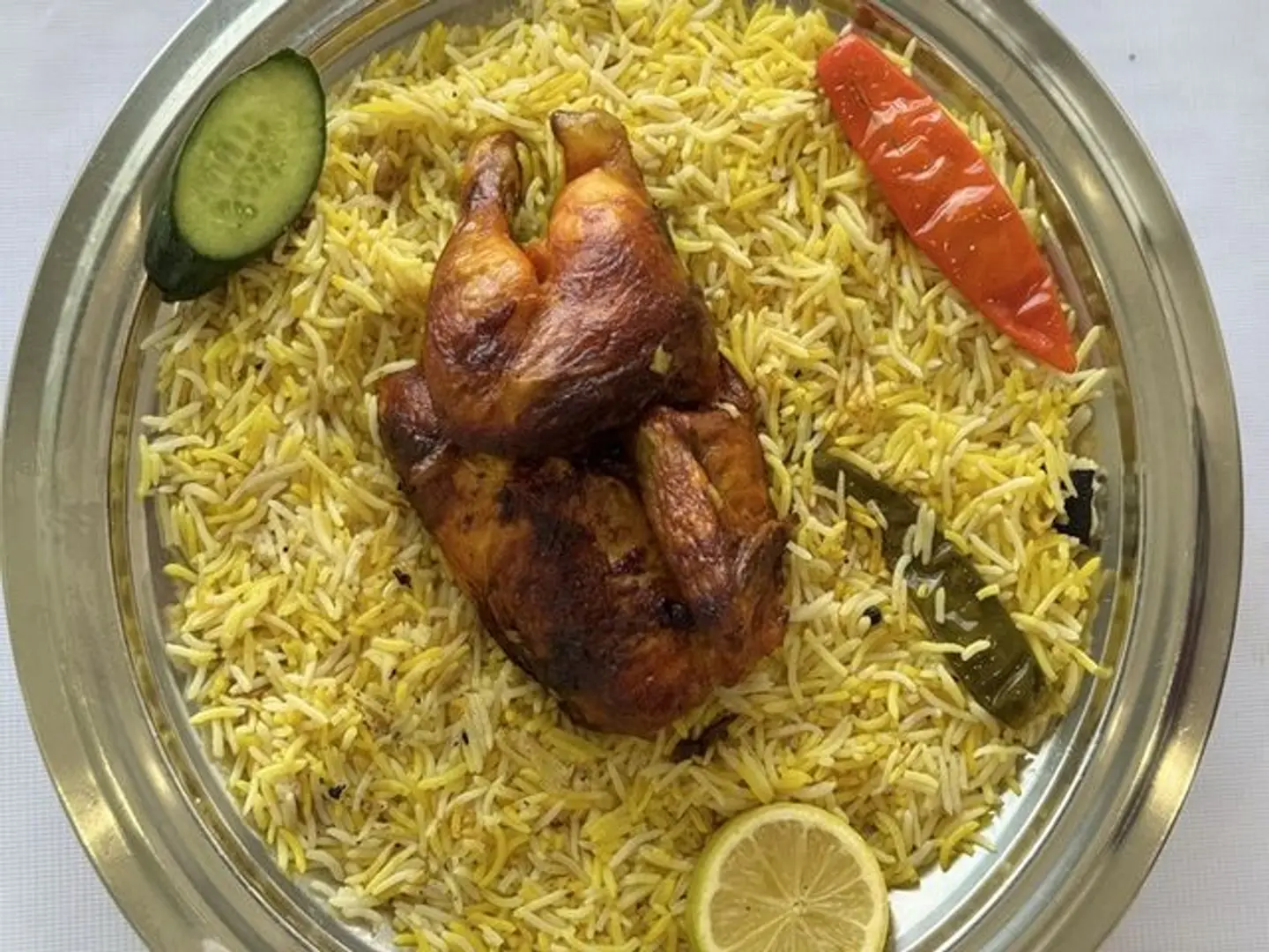 نص دجاج شواية رز برياني