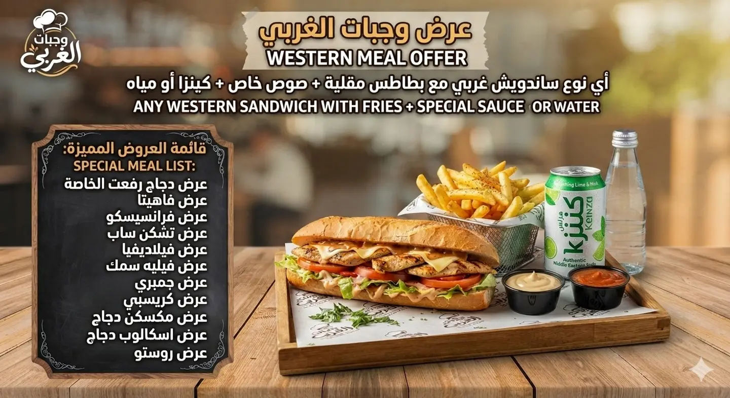 عرض وجبات الغربي