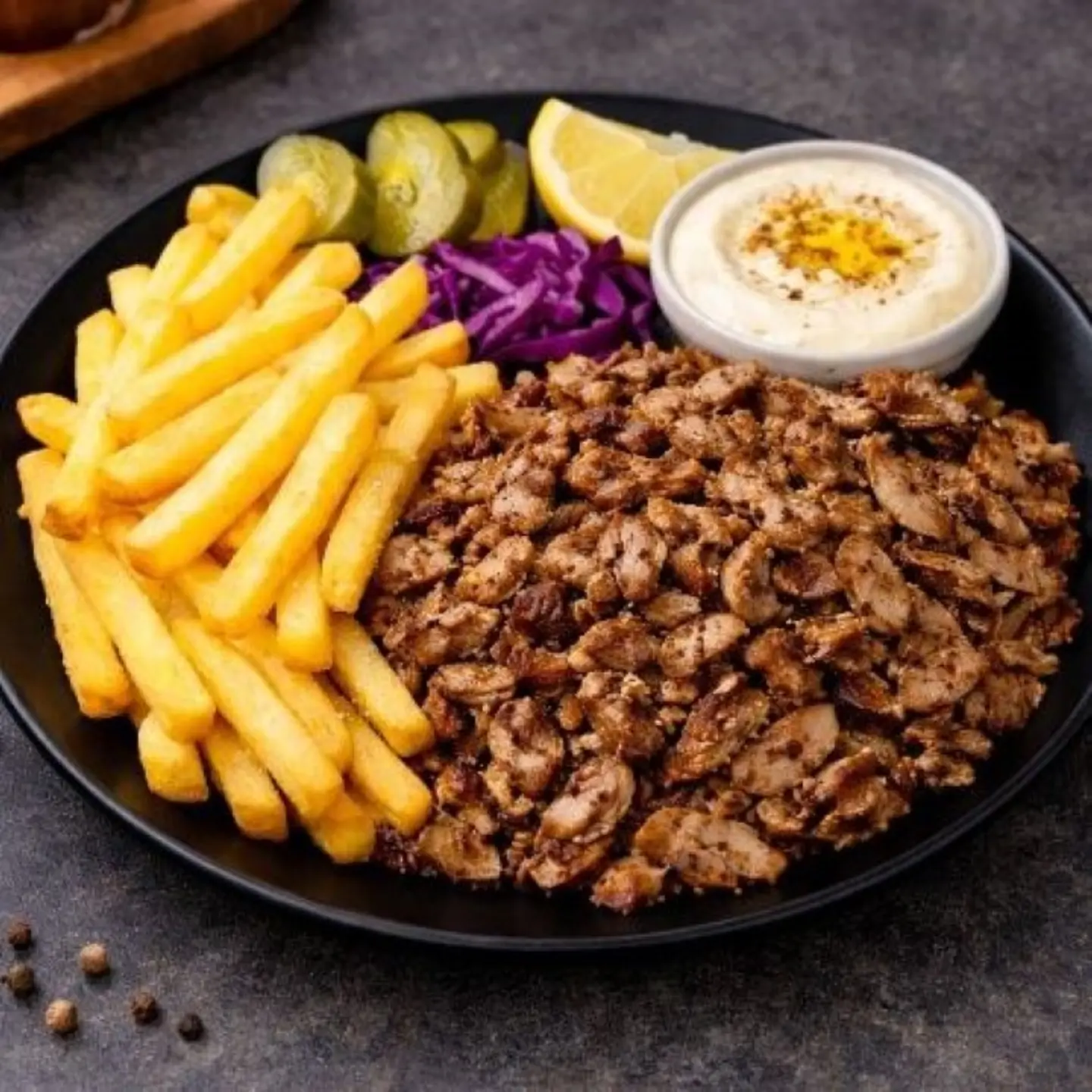 صحن شاورما لحم