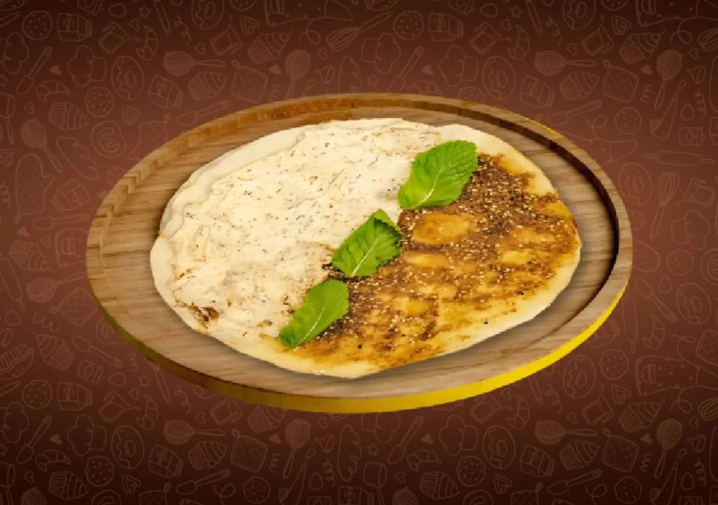 Zaatar Manakish With Labneh