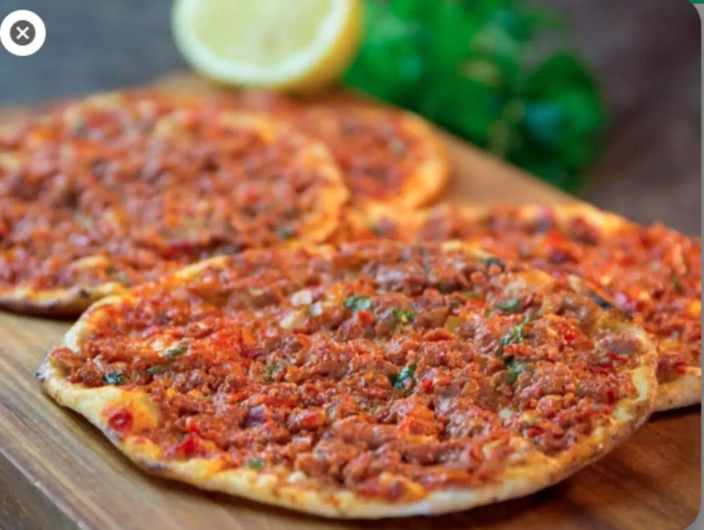 Meat Manakish With Cheese And Sauce