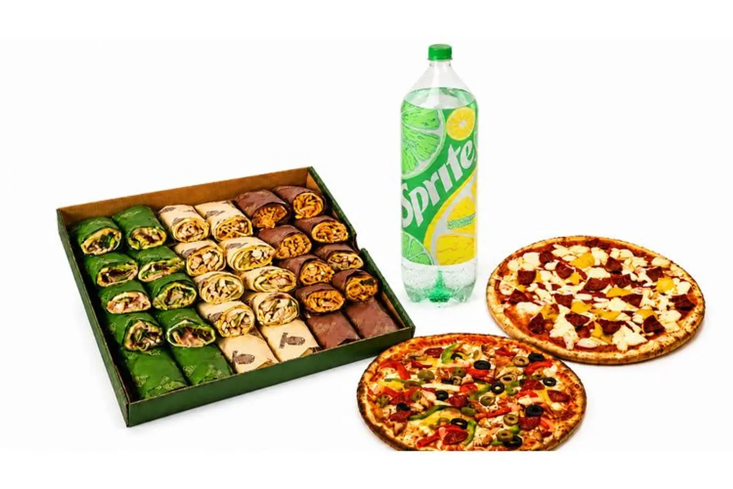 Gourmet Box + 2 Pizzas + Sprite