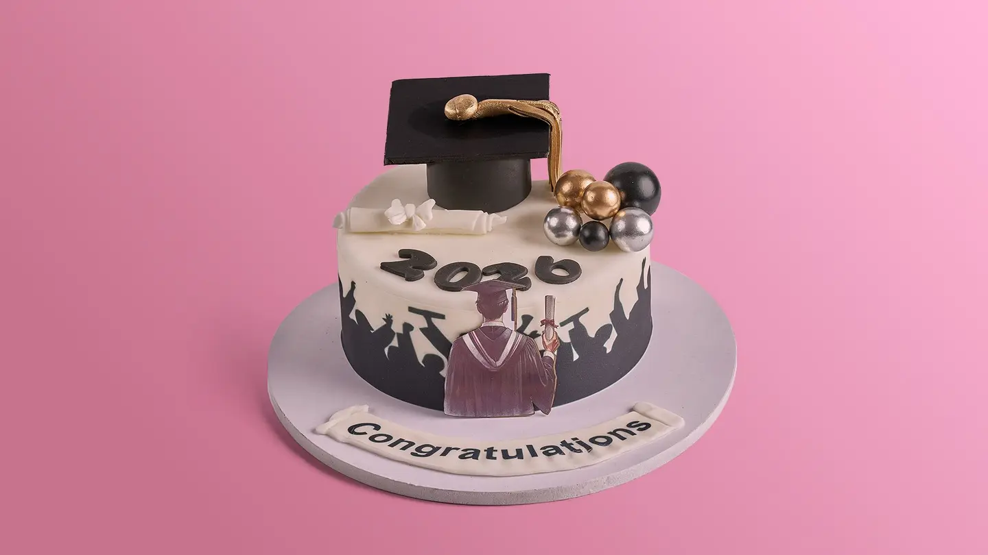 Vanilla Graduation Cake