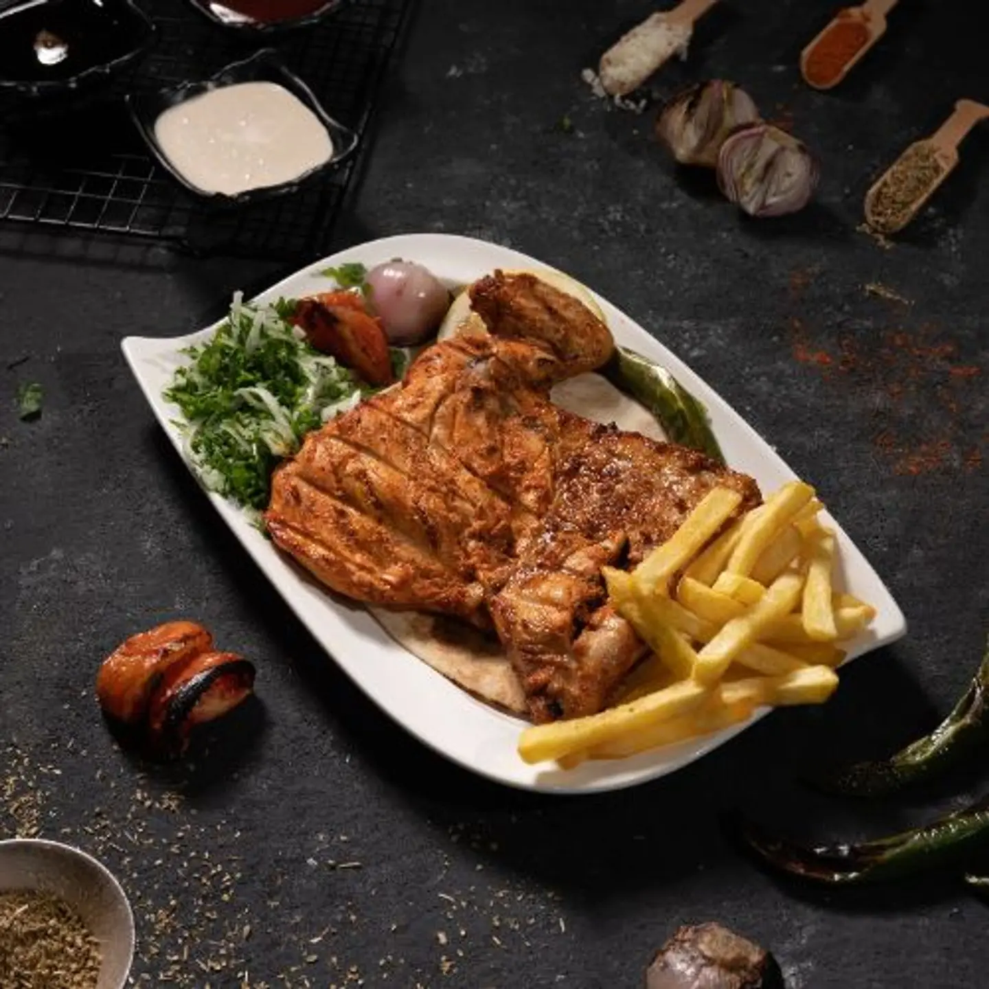 Half Grilled Chicken