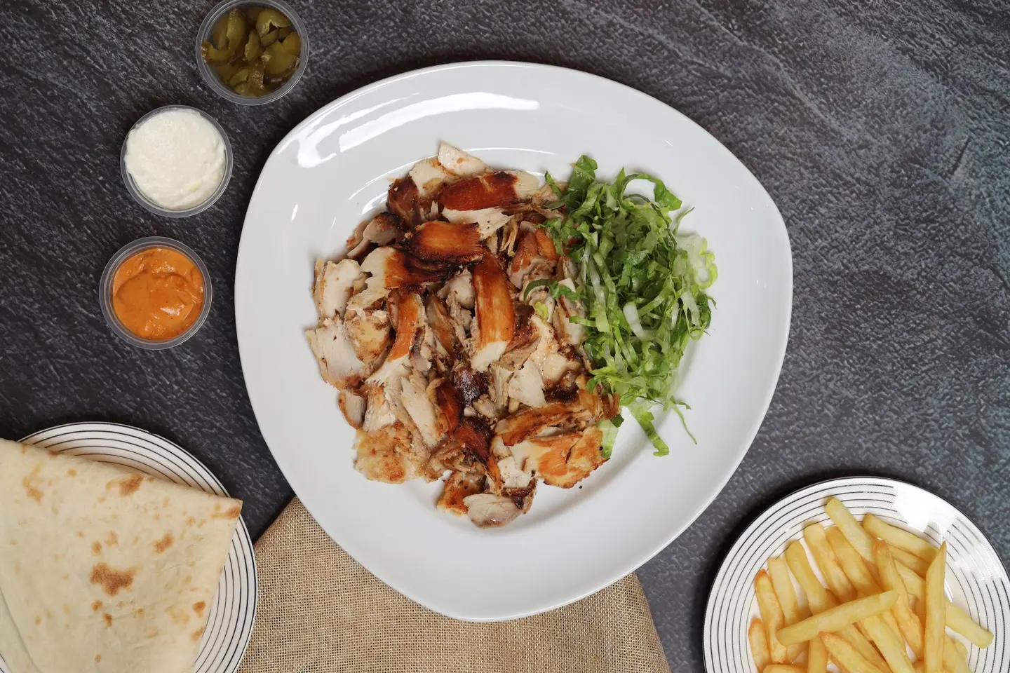 Chicken Shawarma Plate Over Half A Kilo