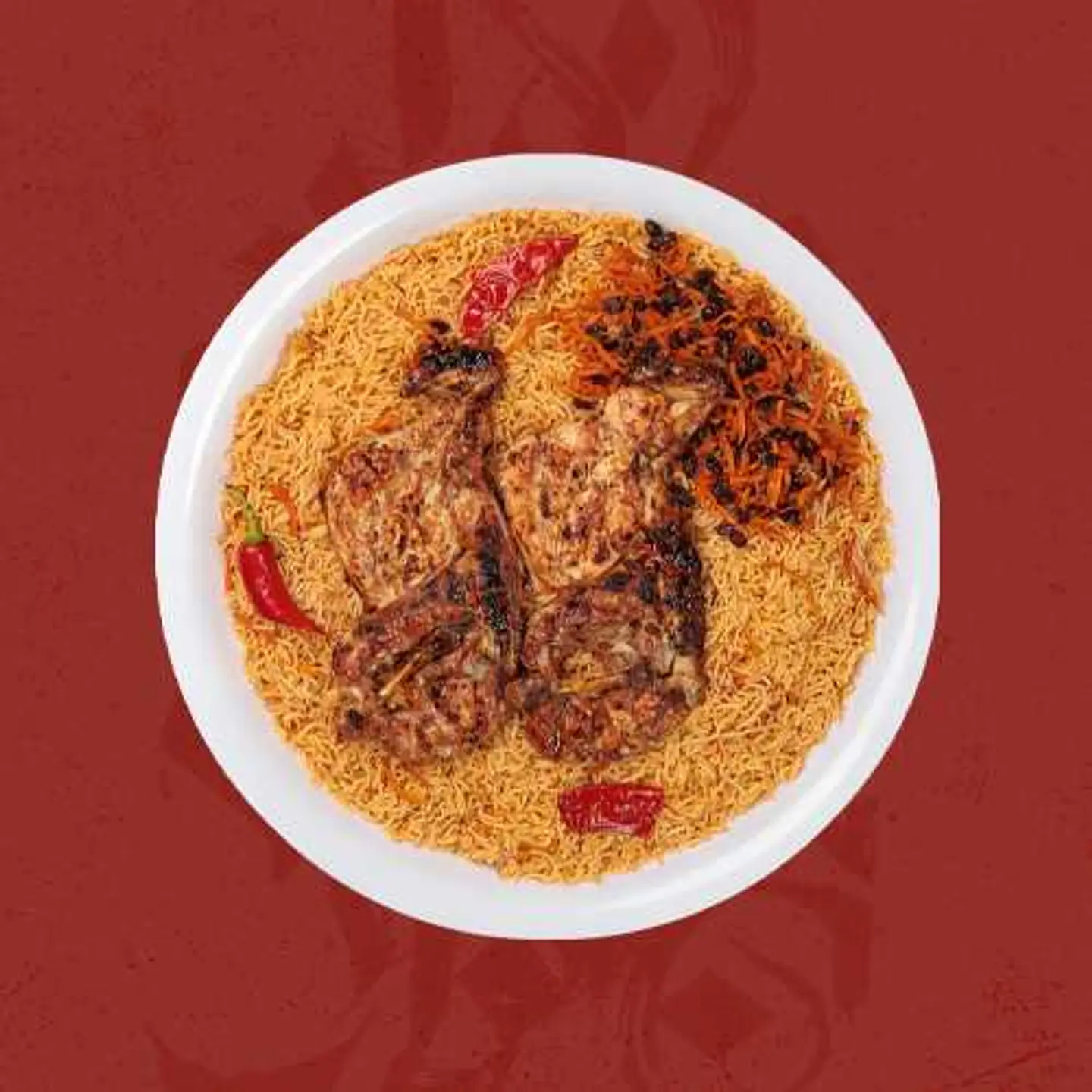 حبة فحم حراق مع رز