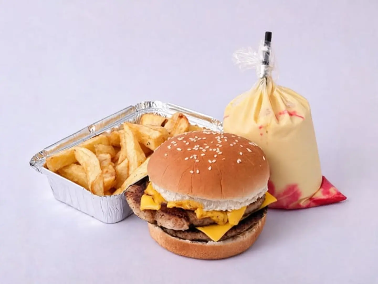 Double Chicken Burger Meal