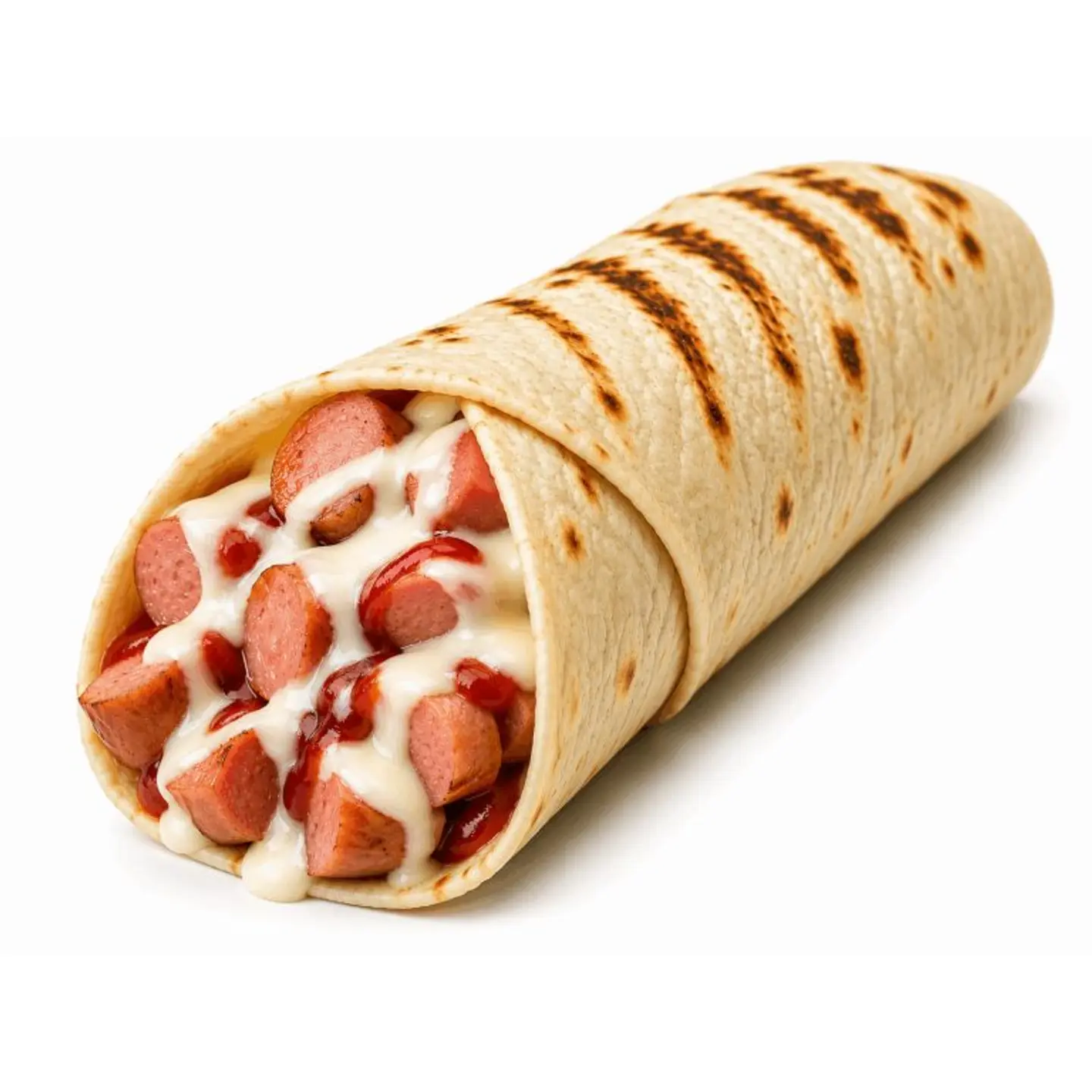 Cheese Saj Bread Sausage Sandwich