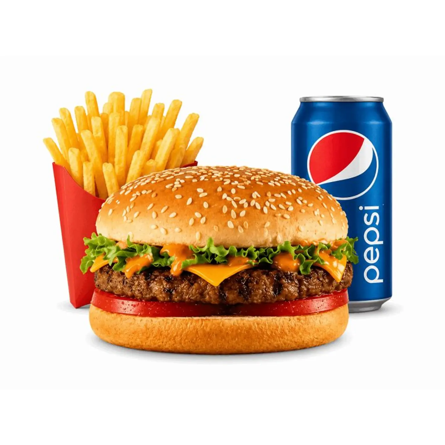 Beef Burger Sandwich Meal
