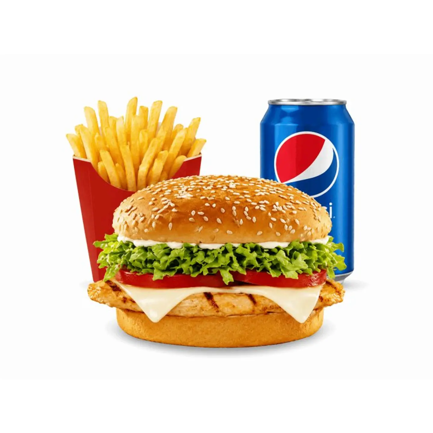 Chicken Sandwish Burger Meal