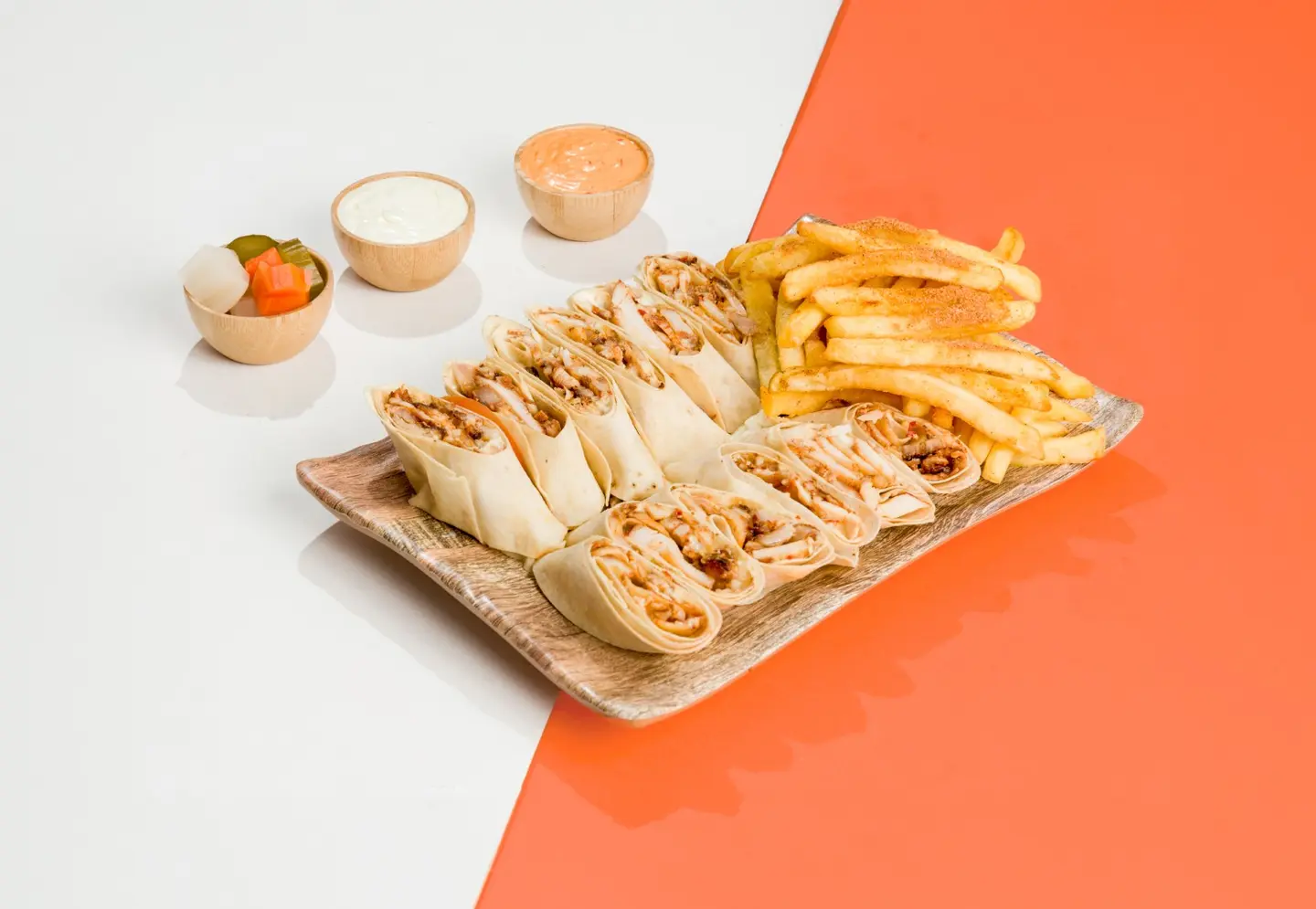 Arabic Double Chicken Shawarma With Cheese