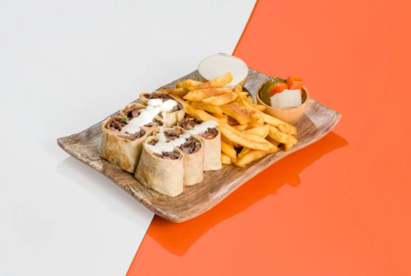 Arabic Meat Shawarma With Cheese