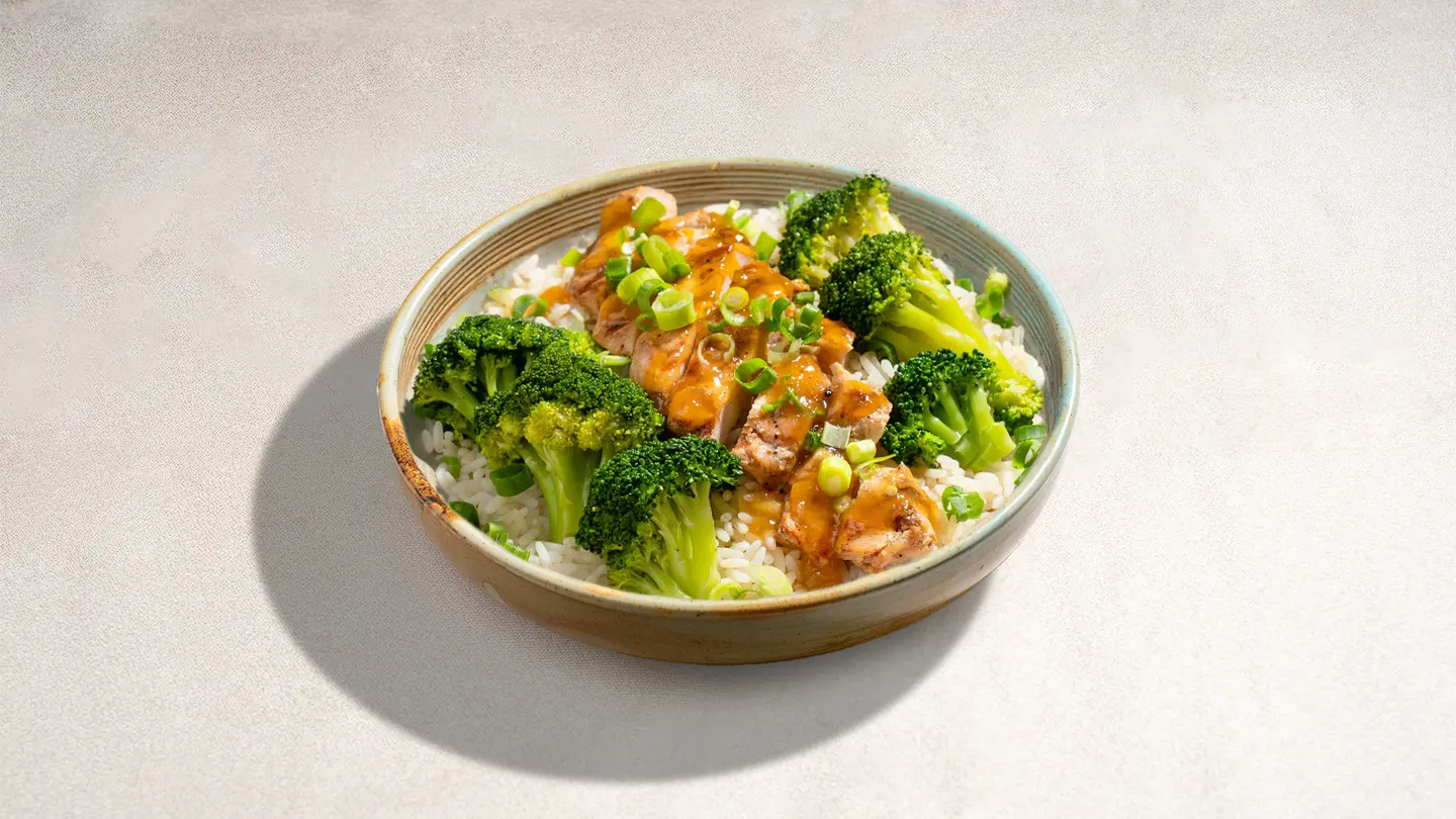 Garlic Honey Chicken Rice Bowl