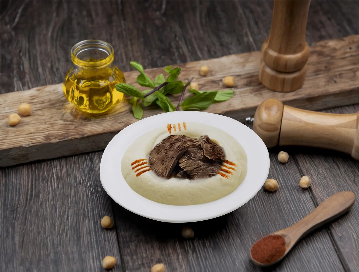 حمص بشاورما اللحم