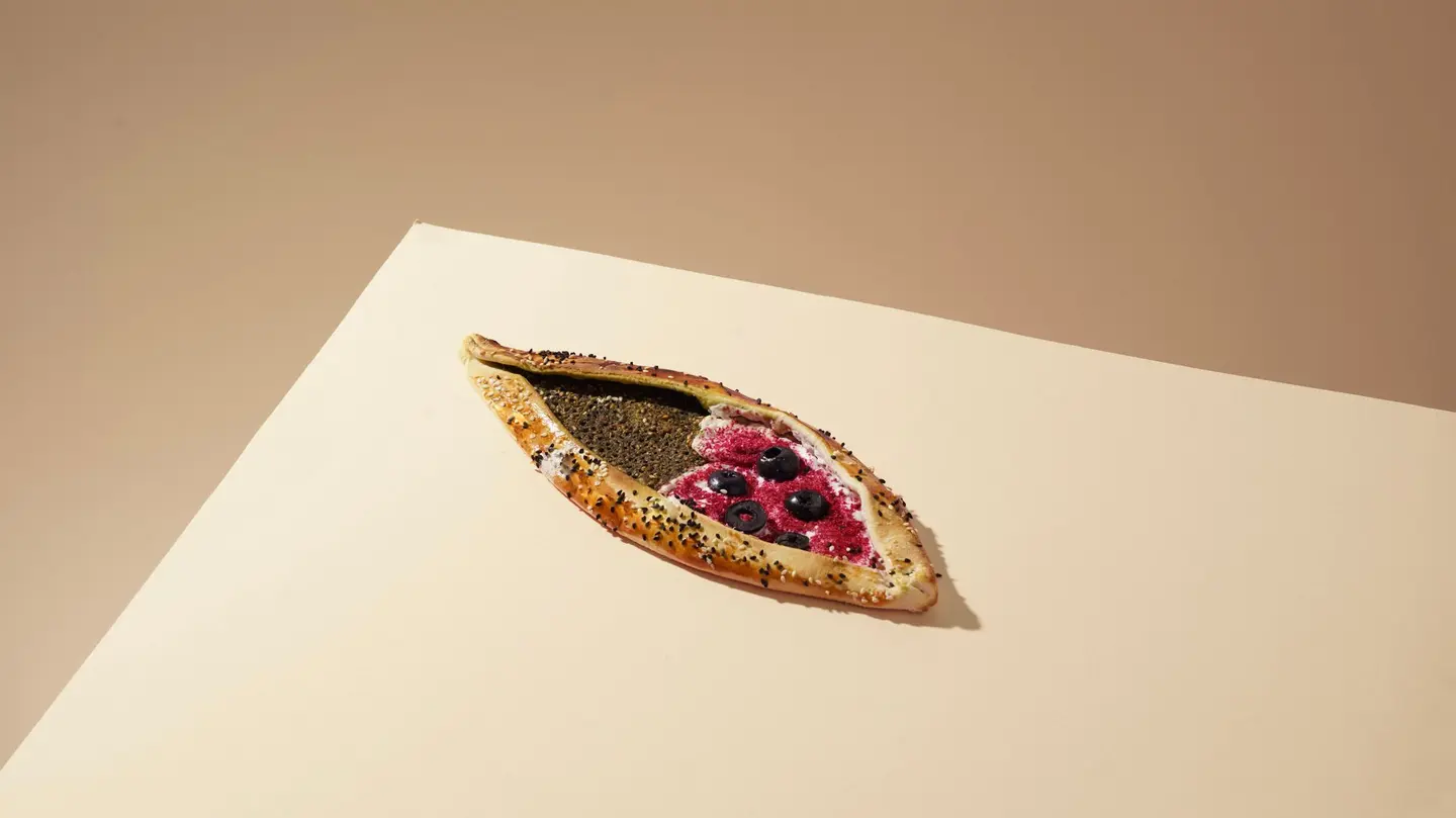 Mix Zaatar With Labneh Mankousha