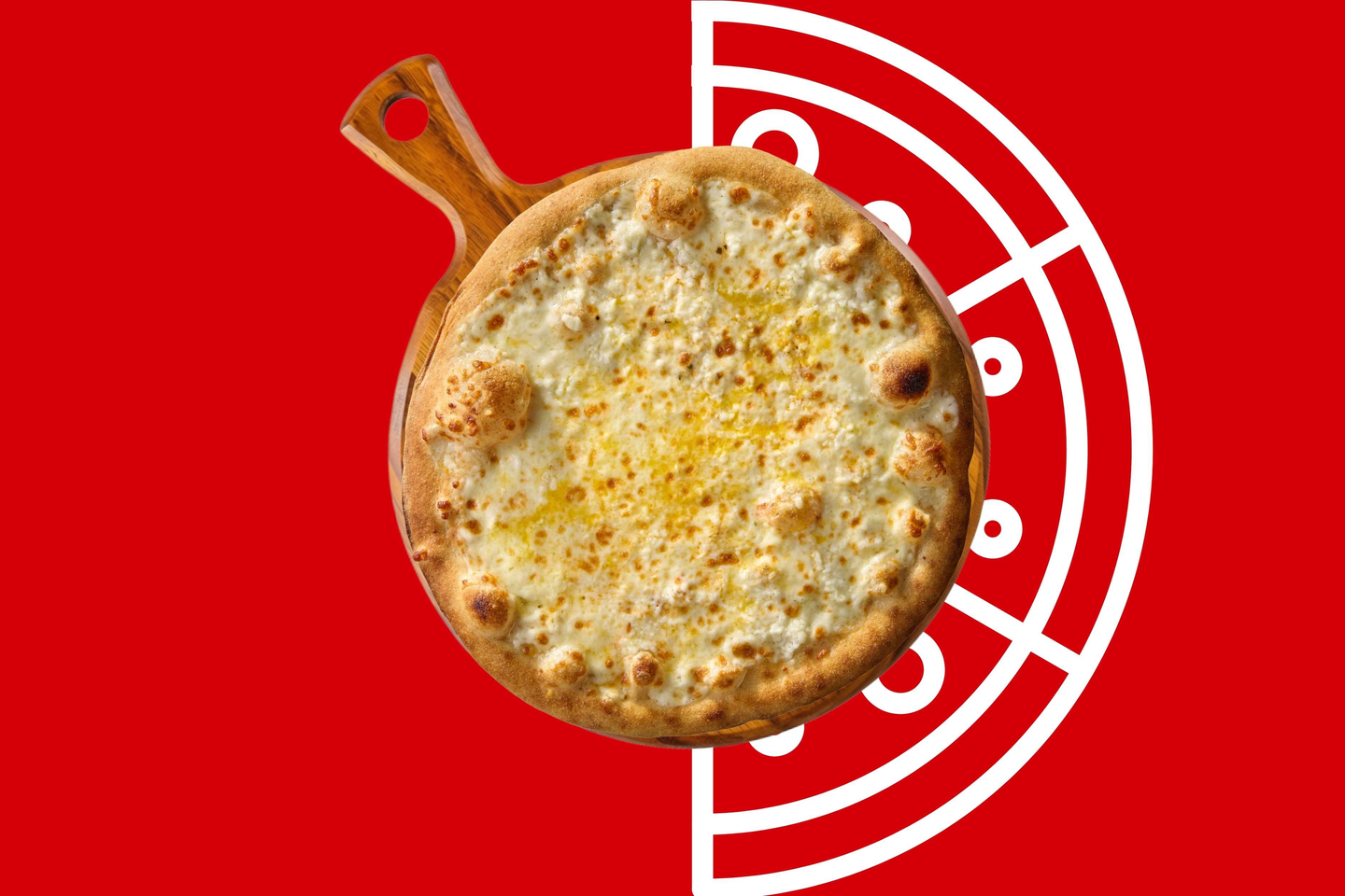 بيتزا الأجبان الأربعة كبيرة