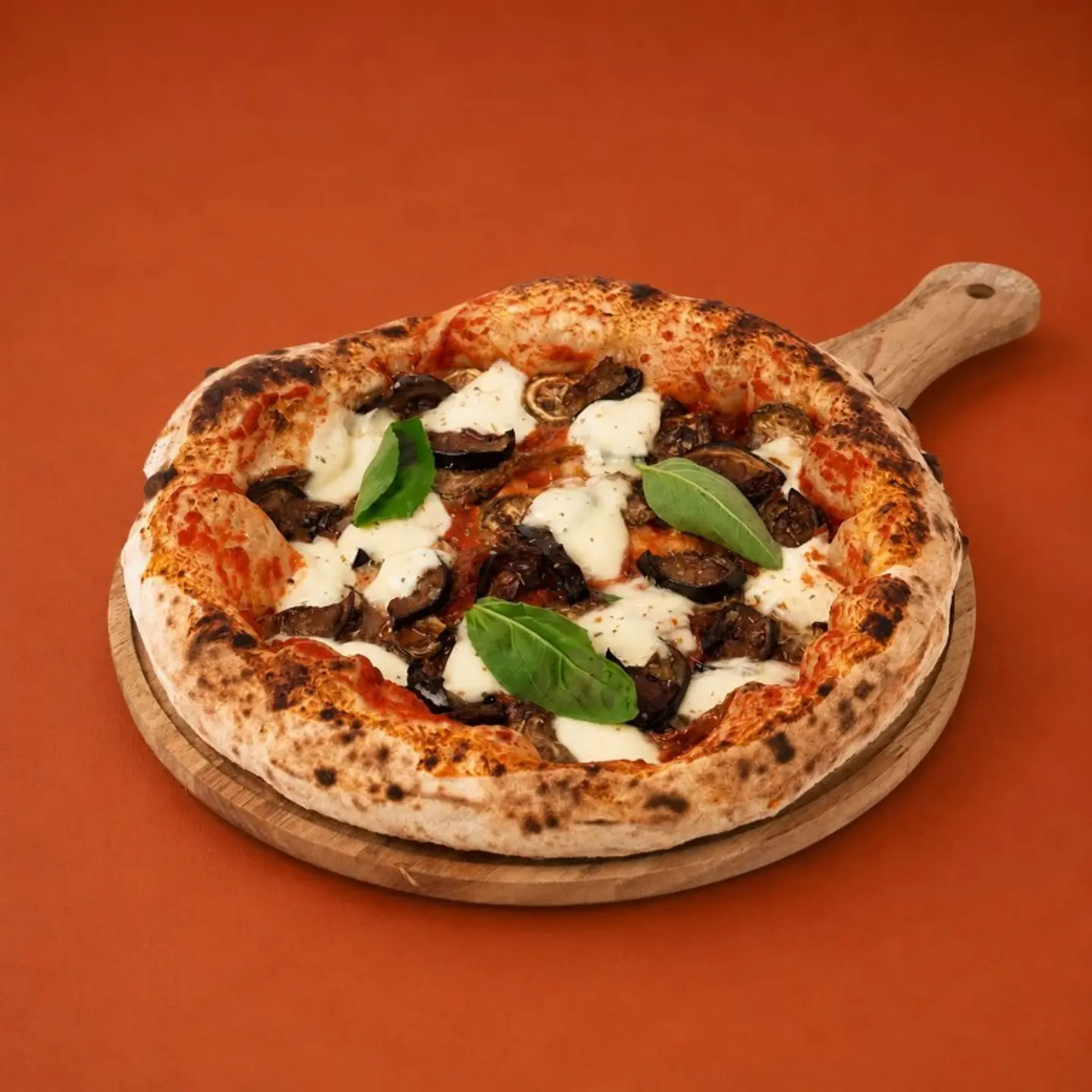 Pesto Eggplant Gourmet Pizza
