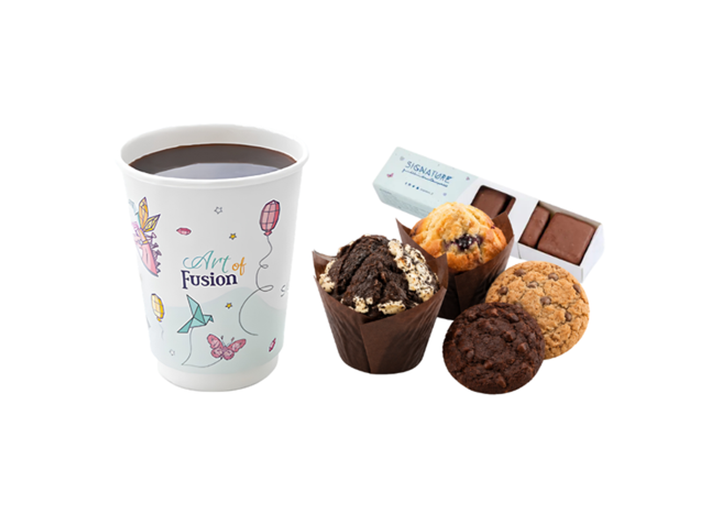 Hot Americano With Your Choice Of Dessert