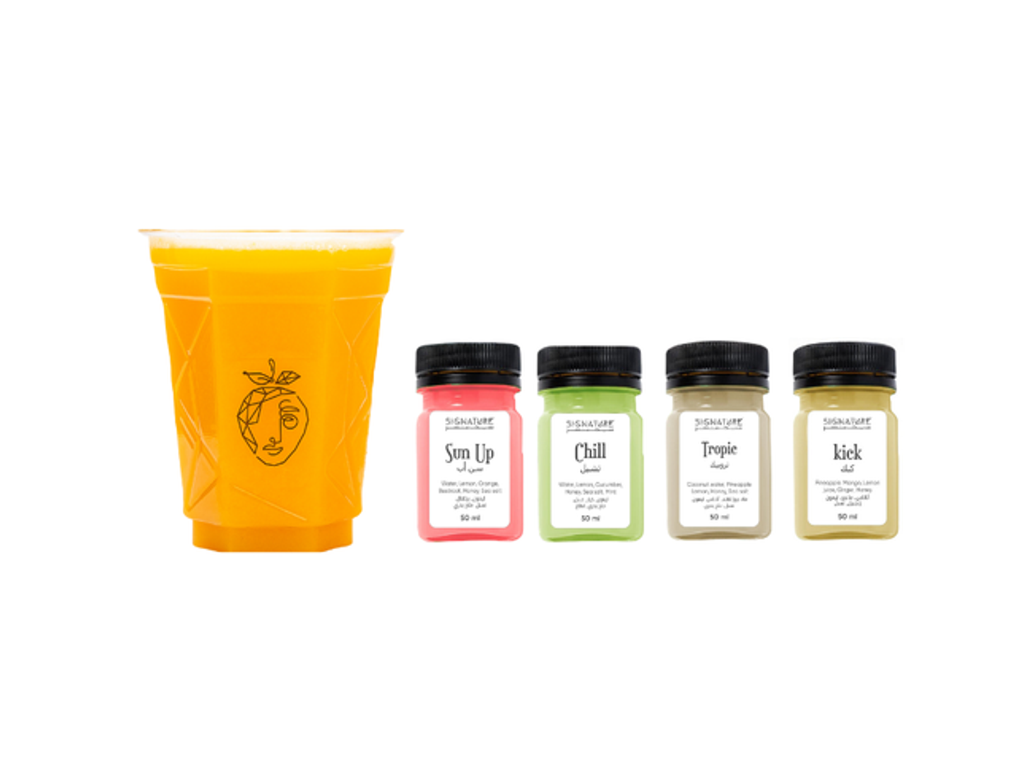 Orange Juice With Shot Bottle Of Your Choice