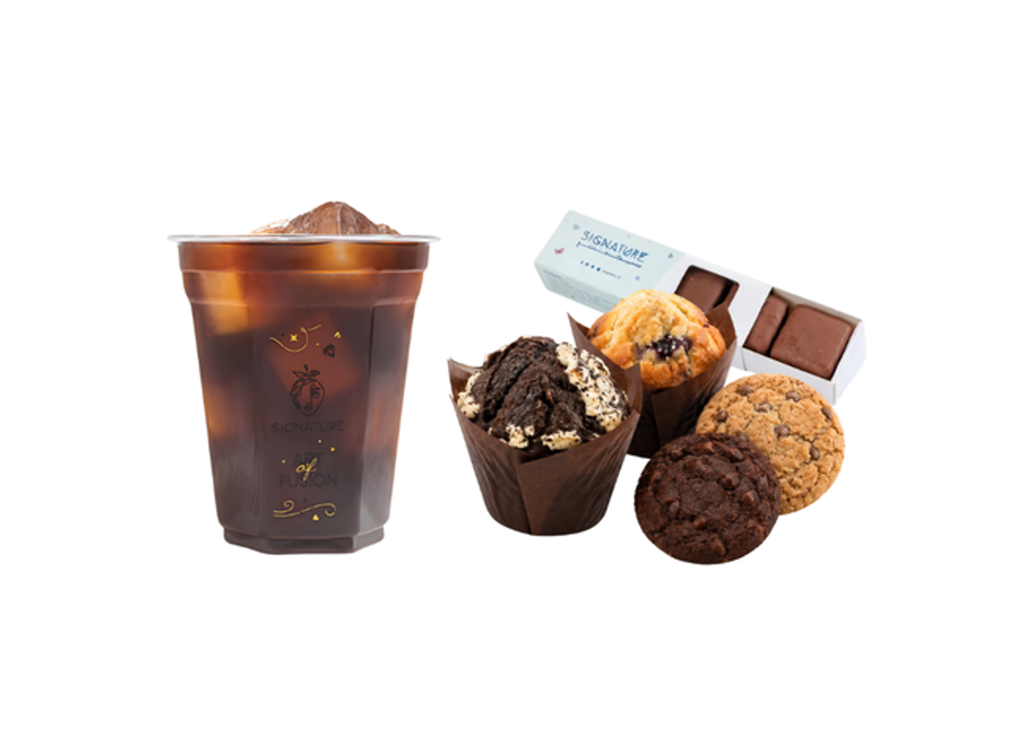 Cold Americano With Your Choice Of Dessert