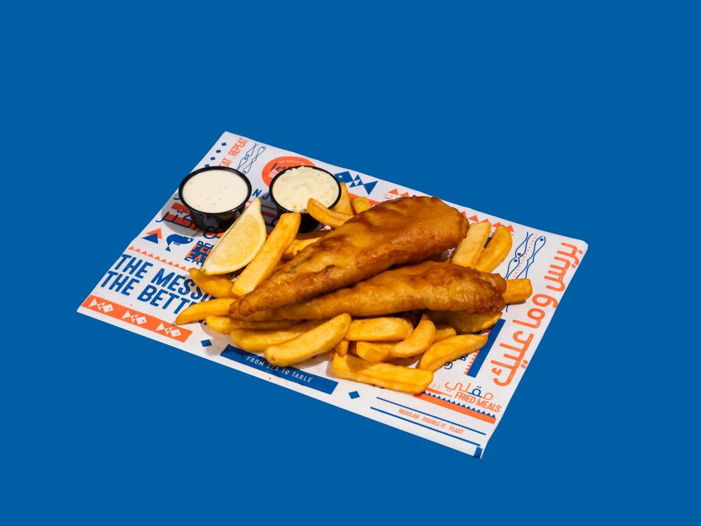 Fish N Chips (2 Pcs )