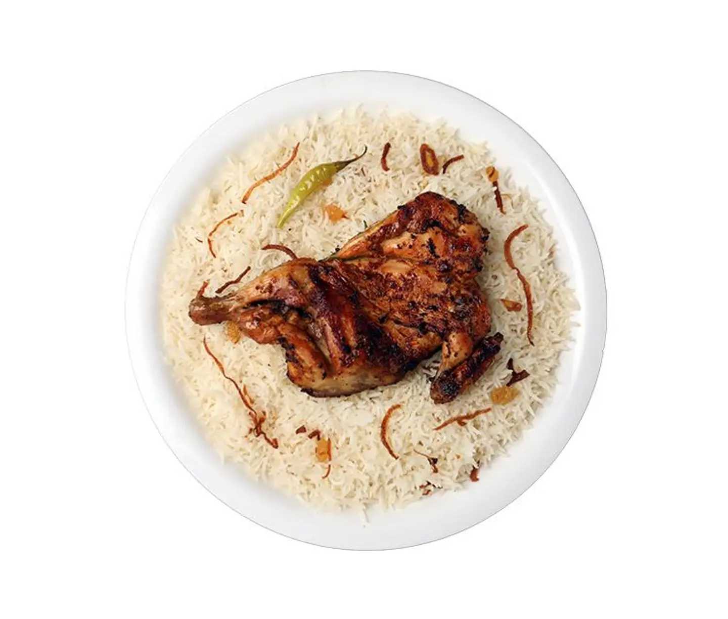 نصف باربكيو مع أرز بشاوري