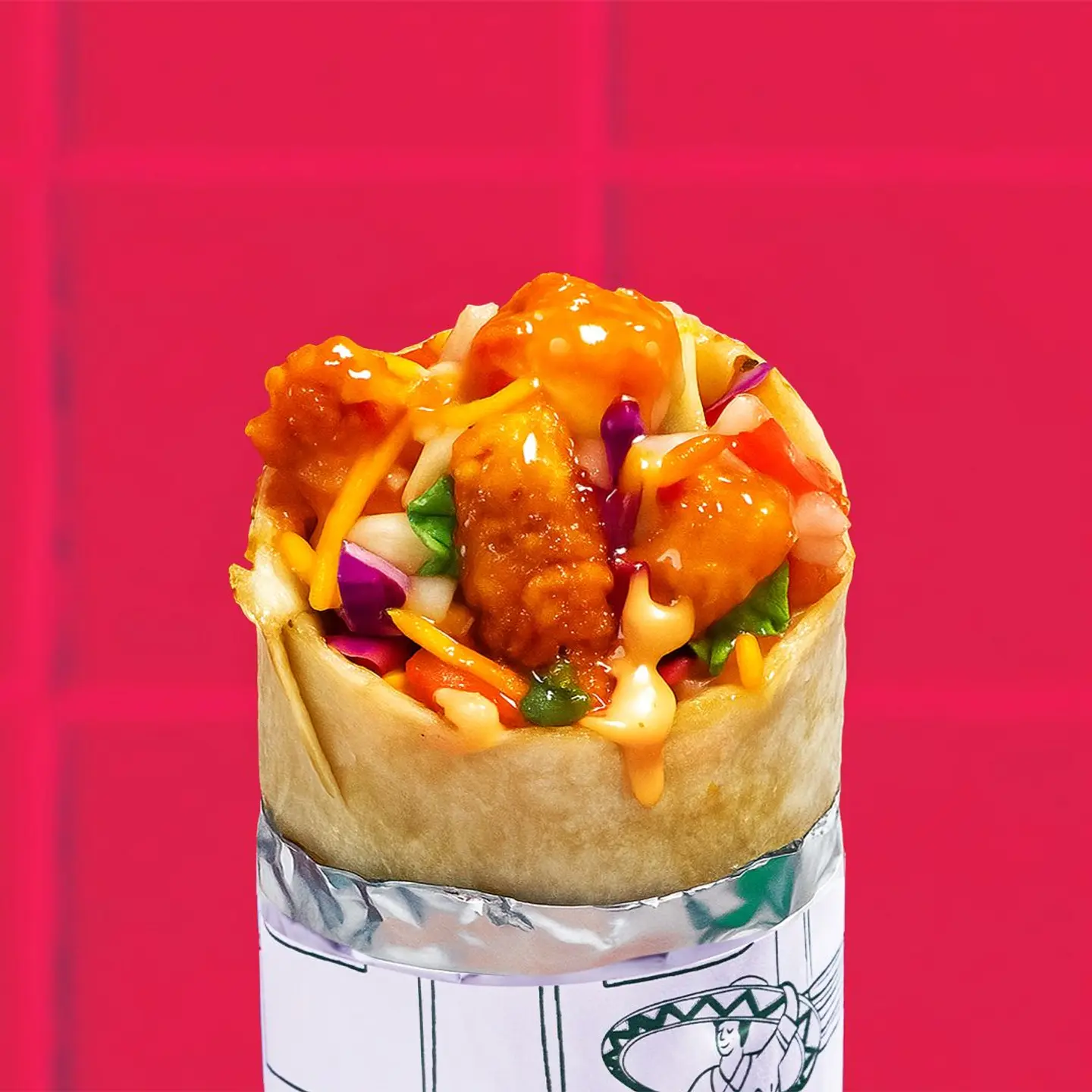 Hot Honey Crispy Chicken Burrito